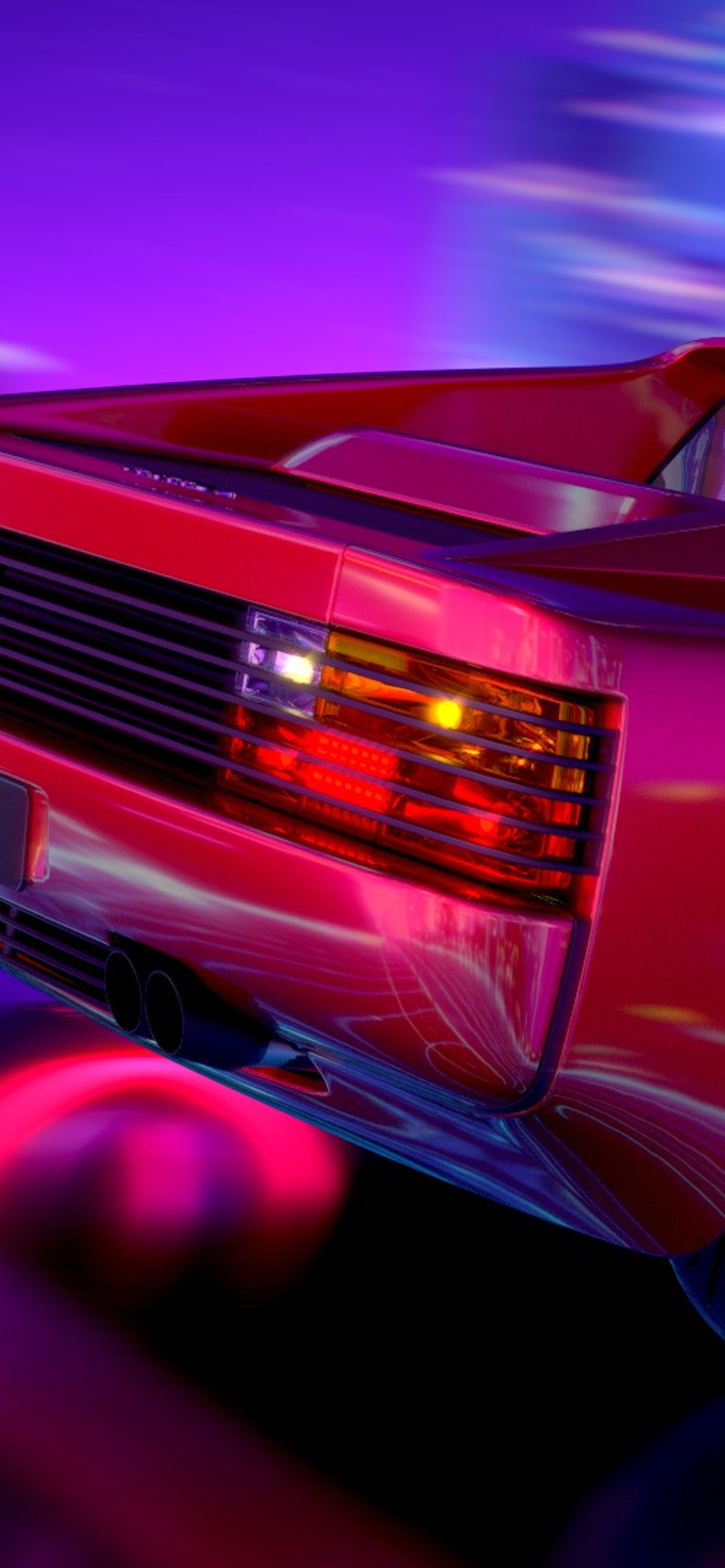 Ferrari retro wave