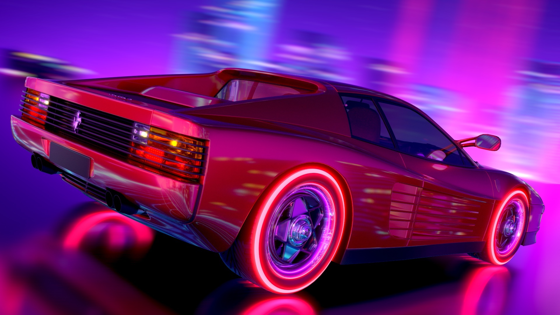 1920x1080 Ferrari Testarossa Retrowave Laptop Full HD 1080P HD 4k  Wallpapers, Images, Backgrounds, Photos and Pictures