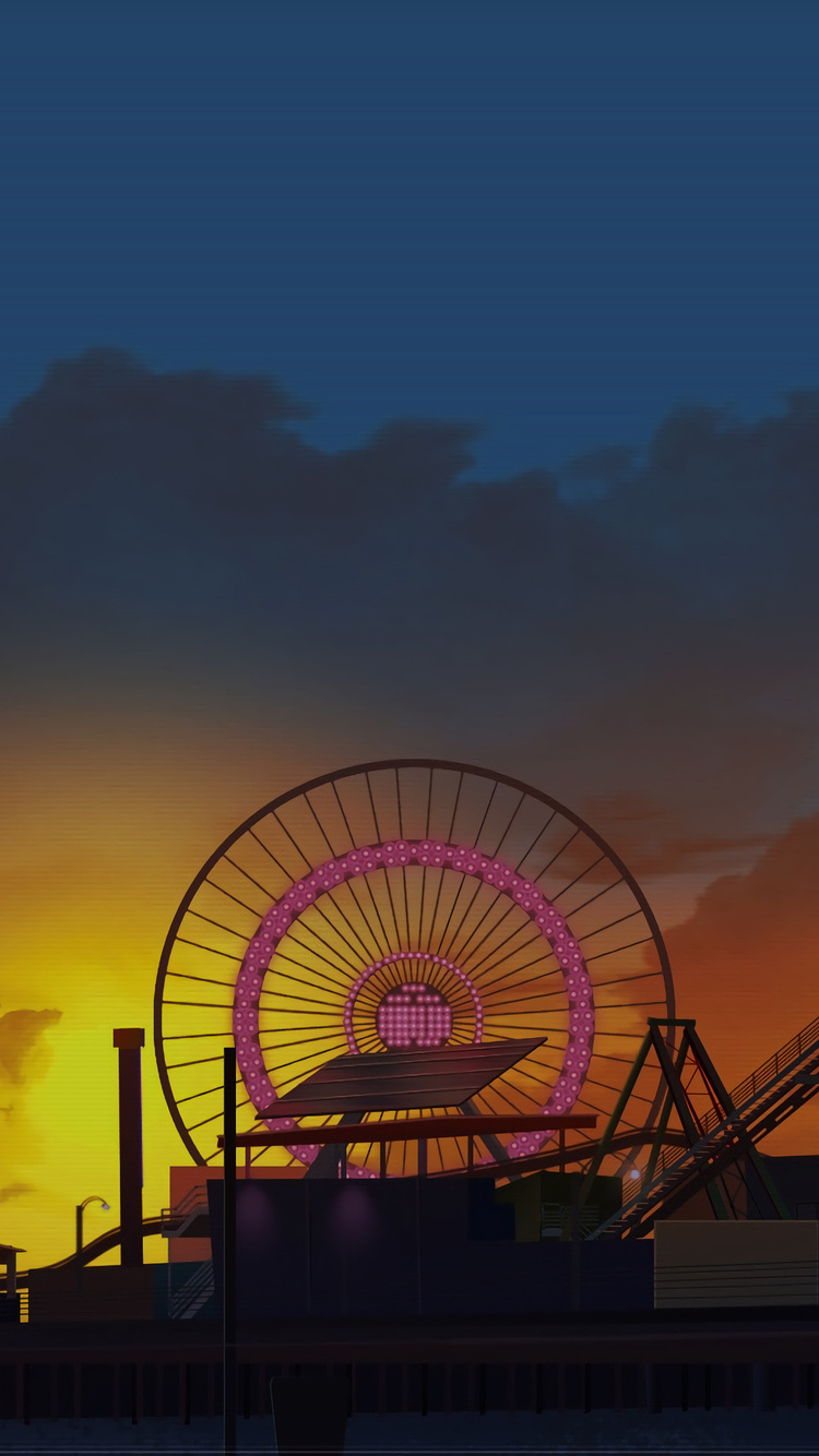 750x1334 Ferris Wheel Digital Art 4k iPhone 6, iPhone 6S, iPhone 7 HD 4k  Wallpapers, Images, Backgrounds, Photos and Pictures