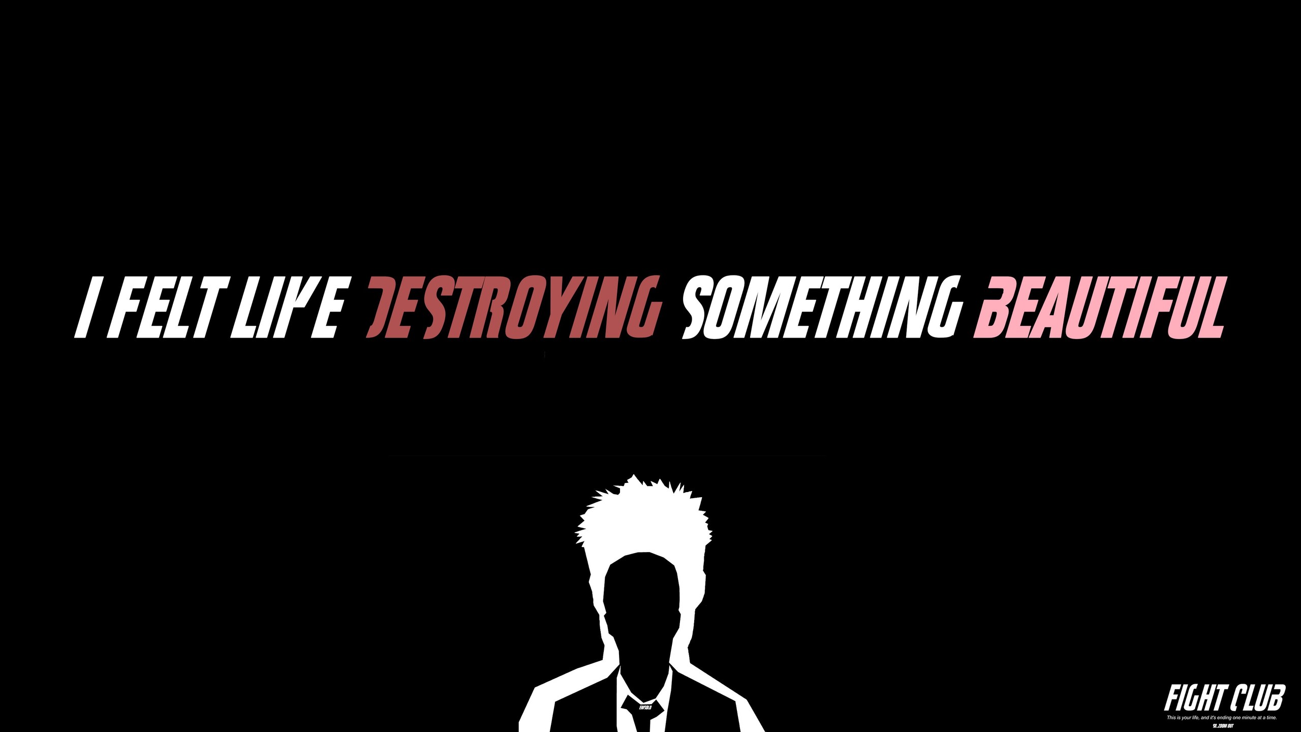 2560x1440 Fight Club Typography 1440P Resolution HD 4k Wallpapers, Images,  Backgrounds, Photos and Pictures