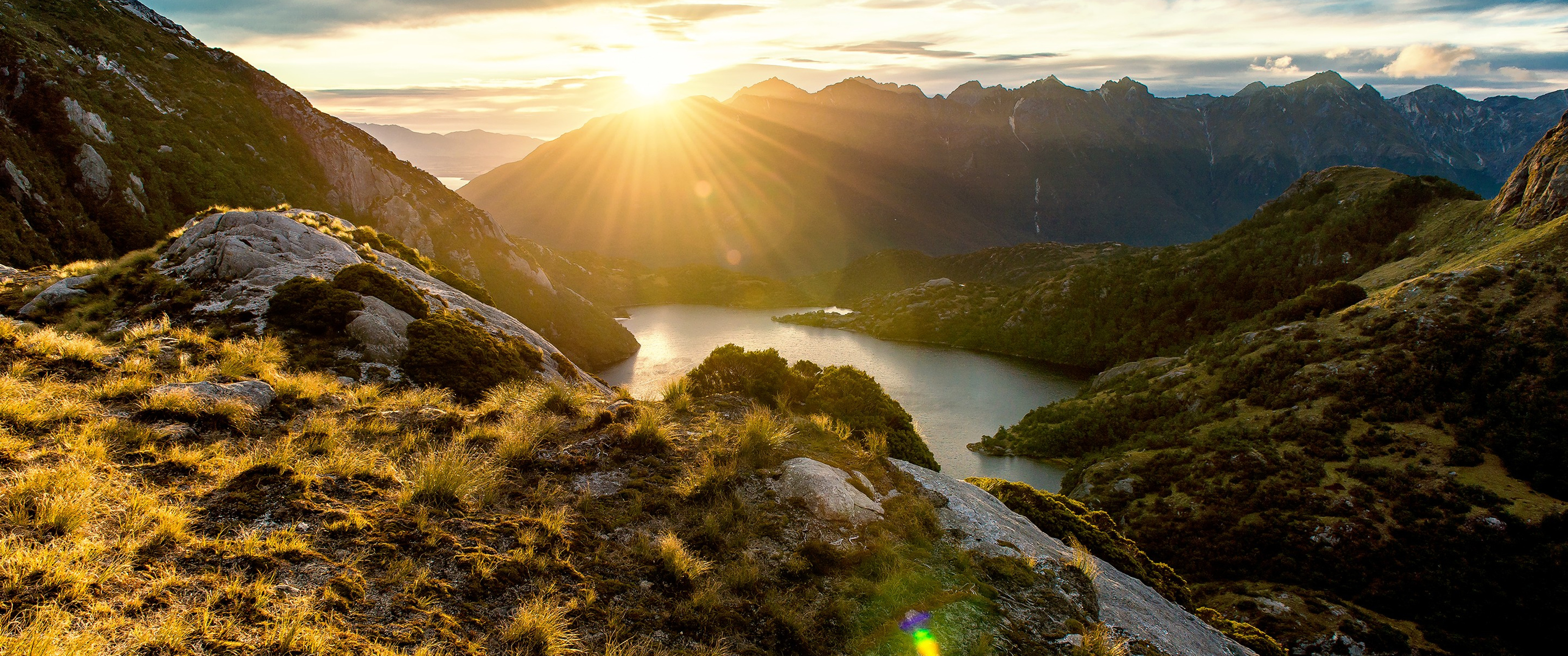 3440x1440 Fiordland Mountain Sunrise UltraWide Quad HD 1440P ,HD 4k ...