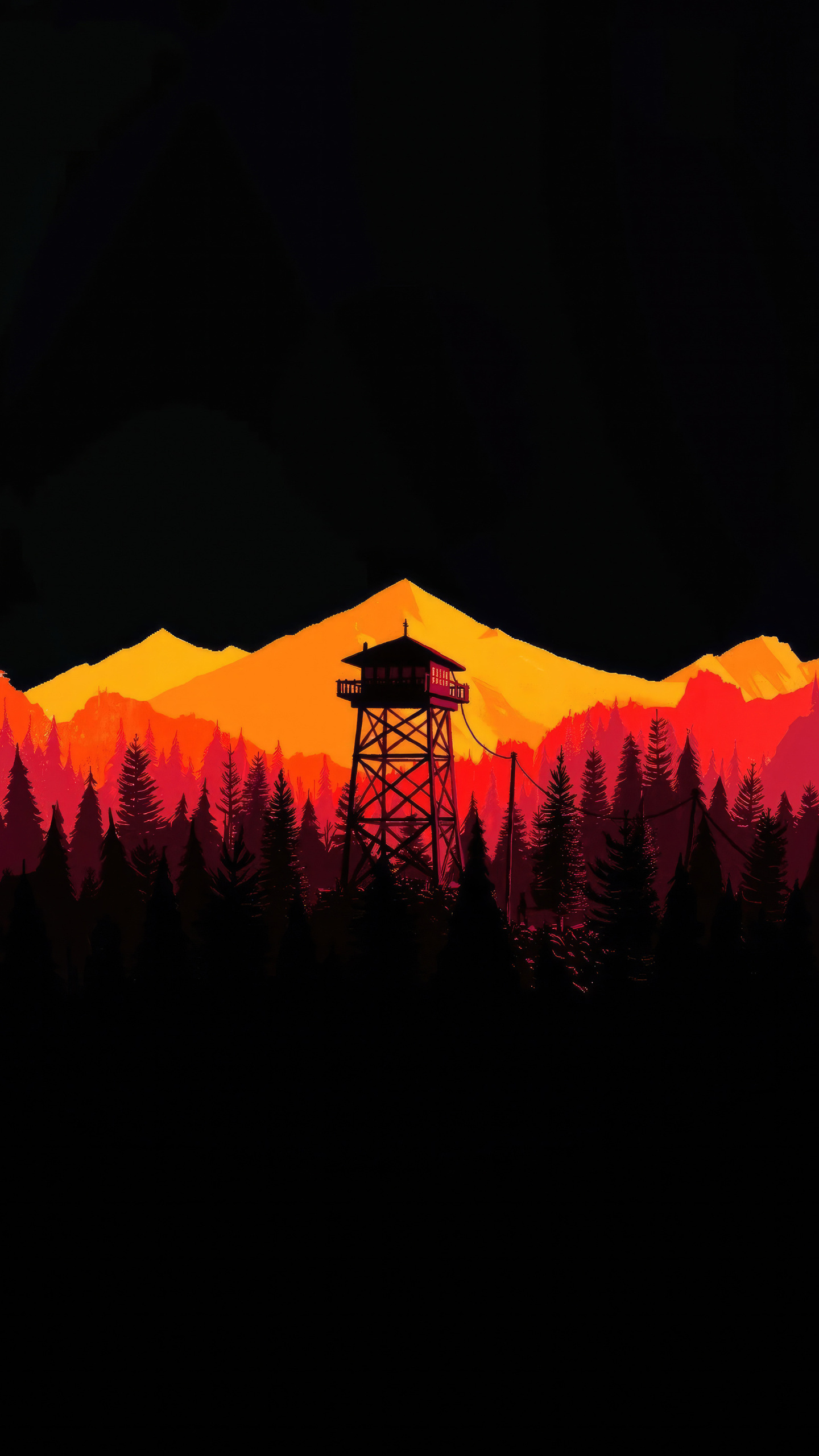 1440x2560 Firewatch Black 5k Samsung Galaxy S6,S7 ,Google Pixel XL ...