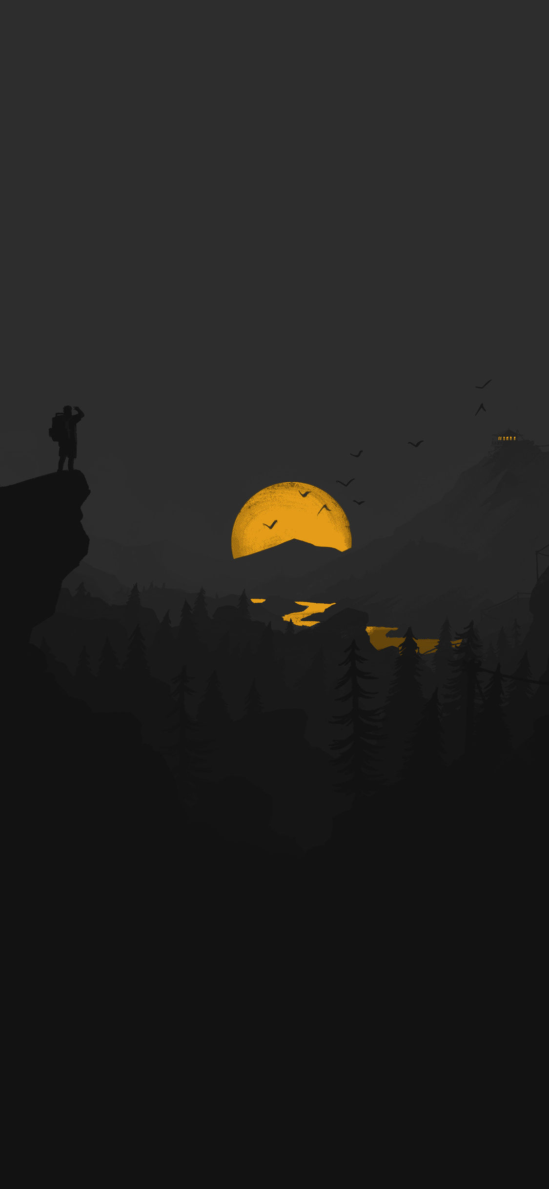 1125x2436 Firewatch Dark Minimal 5k Iphone XS,Iphone 10,Iphone X HD 4k  Wallpapers, Images, Backgrounds, Photos and Pictures