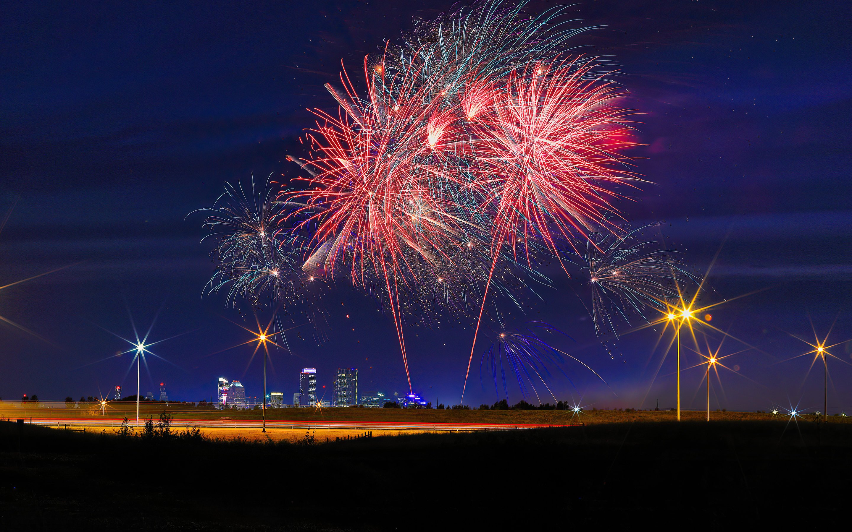 Fireworks Celebrations 4k Wallpaper In 2880x1800 Resolution