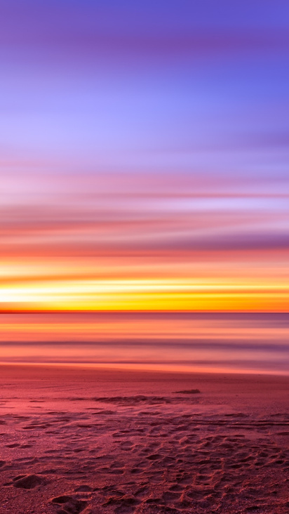 412x732 Footsteps At Beach Evening Sunset 412x732 Resolution HD 4k ...