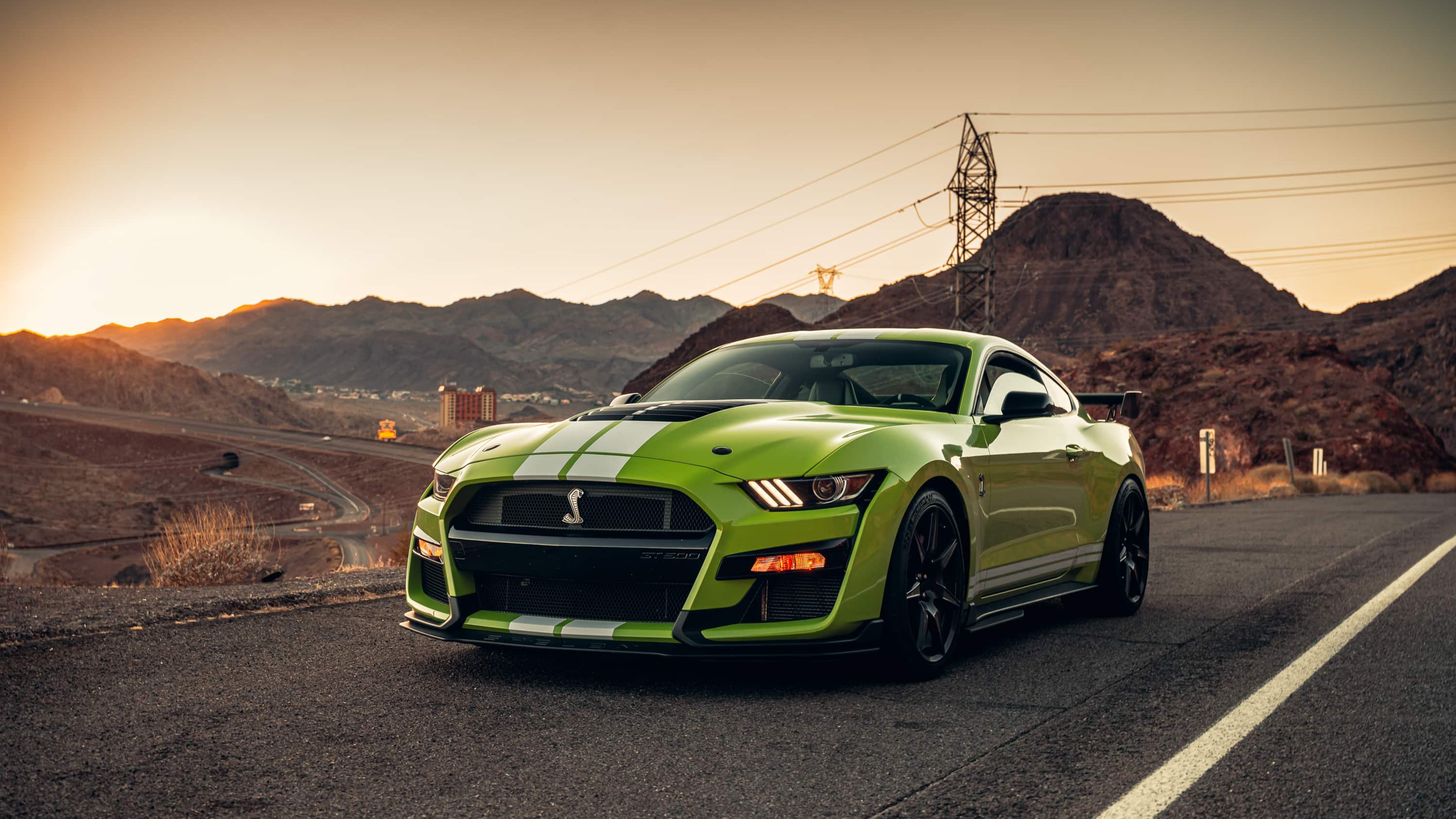 Ford Mustang Shelby gt500 лаймовый
