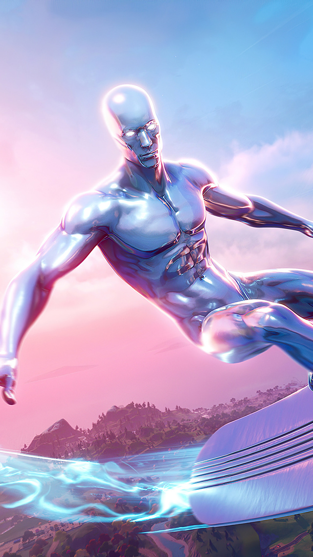 640x1136 Fortnite Season 4 Silver Surfer iPhone 5,5c,5S,SE ,Ipod Touch ...