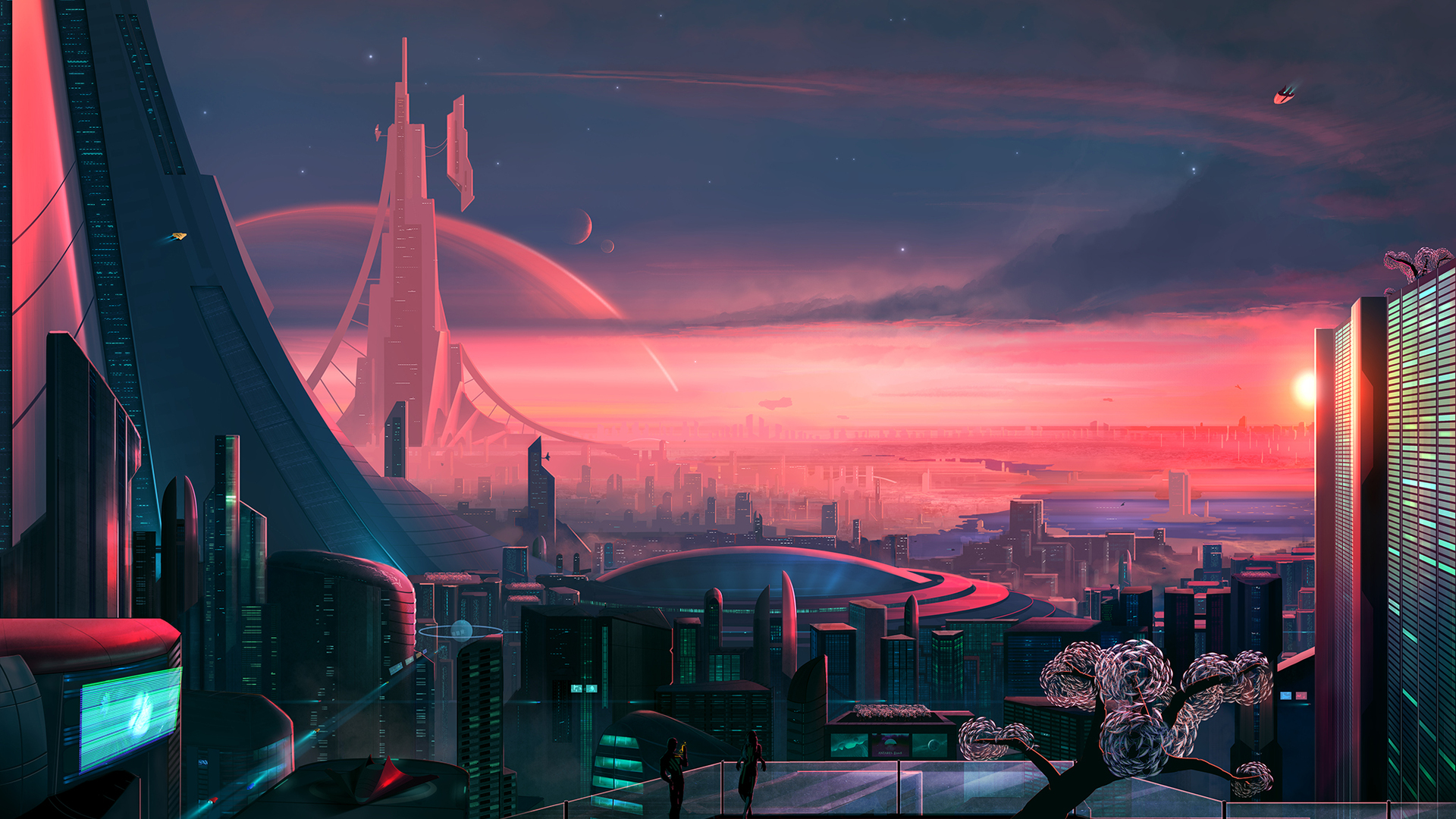 1920x1080 Future Pink City Laptop Full HD 1080P HD 4k Wallpapers, Images,  Backgrounds, Photos and Pictures