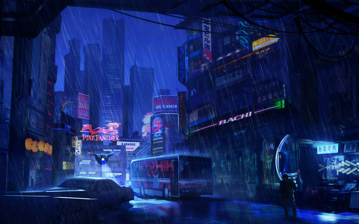 1440x900 Futuristic City Dark Evening Rain 4k 1440x900 Resolution HD 4k  Wallpapers, Images, Backgrounds, Photos and Pictures