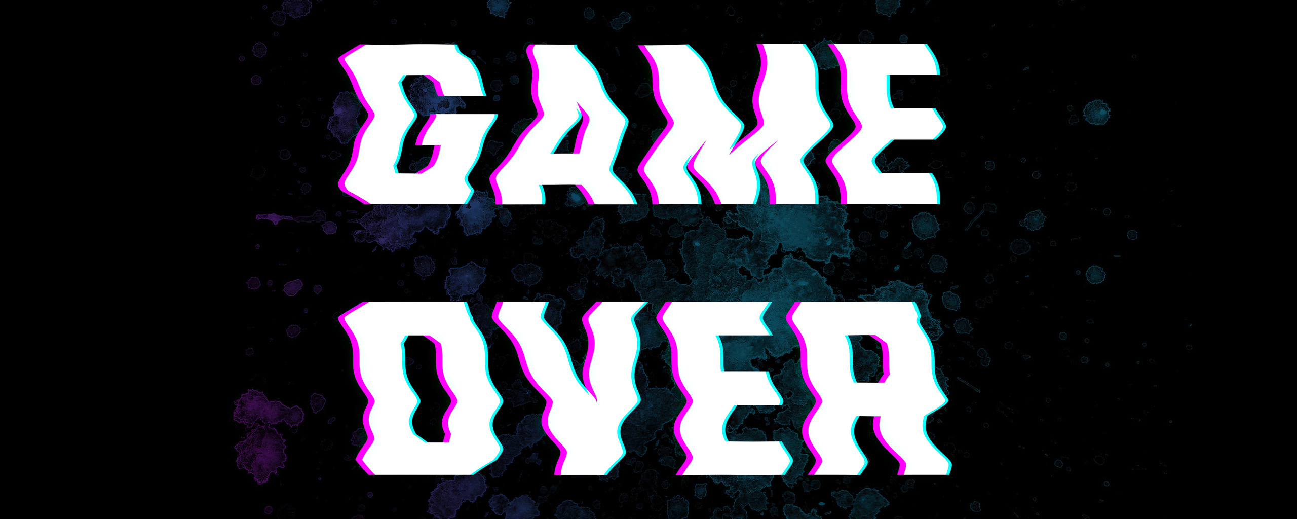 2560x1024 Game Over Typography 5k 2560x1024 Resolution HD 4k Wallpapers ...