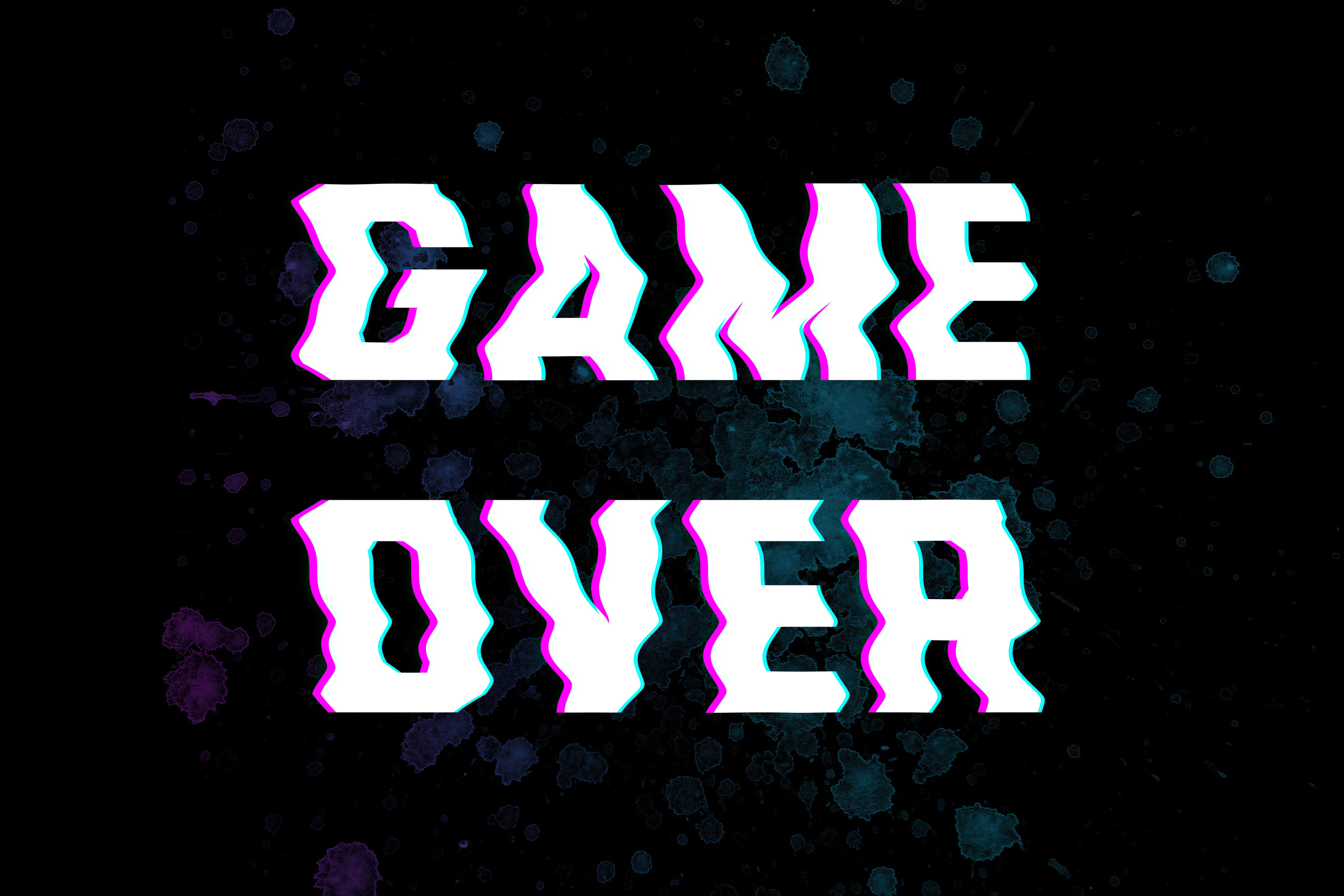3840x2560 Game Over Typography 5k 3840x2560 Resolution HD 4k Wallpapers