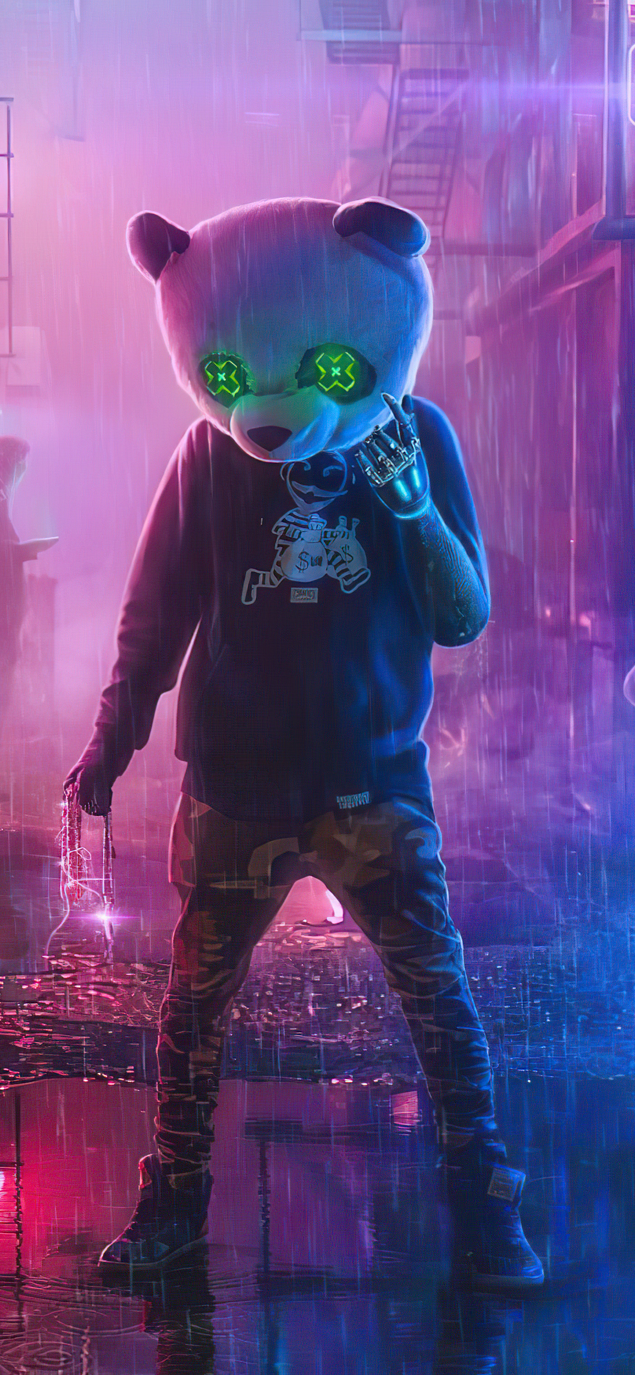1242x2688 Gangster Panda 4k Iphone XS MAX HD 4k Wallpapers, Images,  Backgrounds, Photos and Pictures