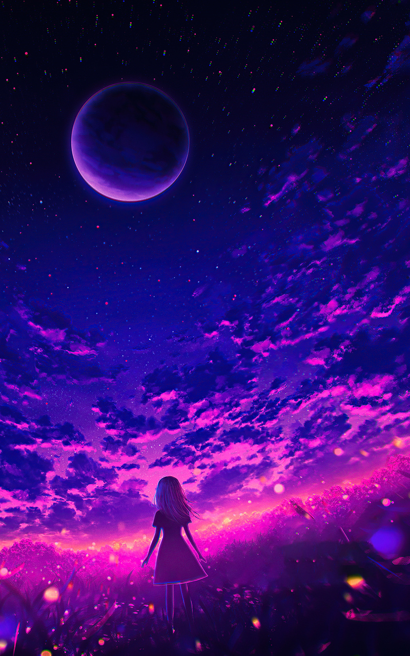 Purple Anime Aesthetic Wallpapers  Wallpaper Cave