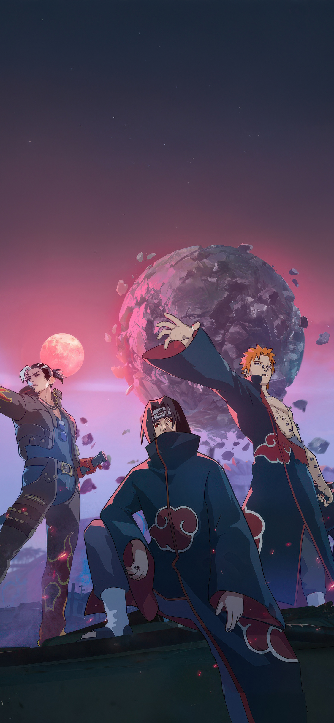 1125x2436 Gareena Free Fire X Naruto Shippuden Iphone XS Iphone 10