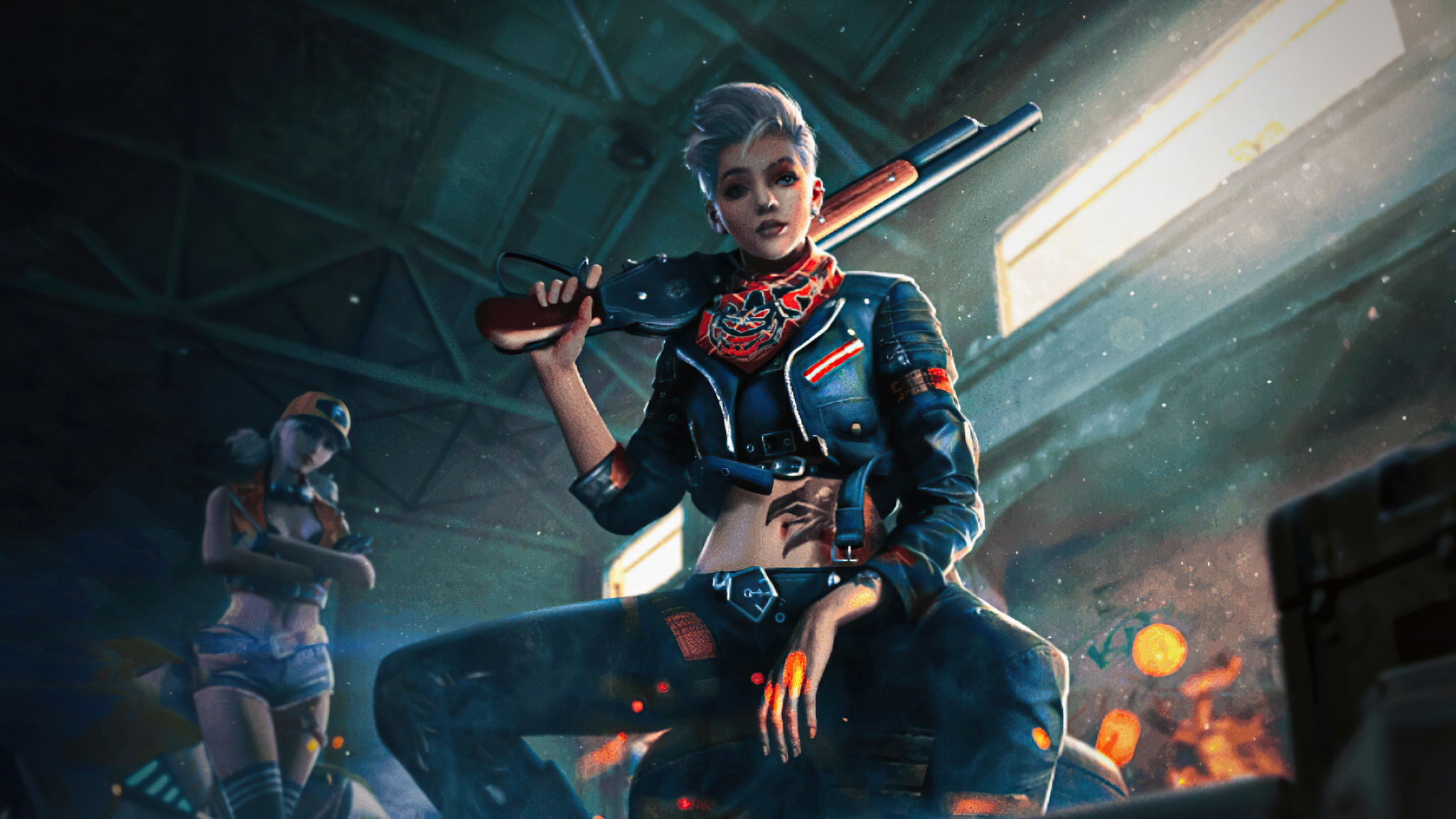 2048x1152 Garena Free Fire  Girl  4k 2048x1152 Resolution HD 