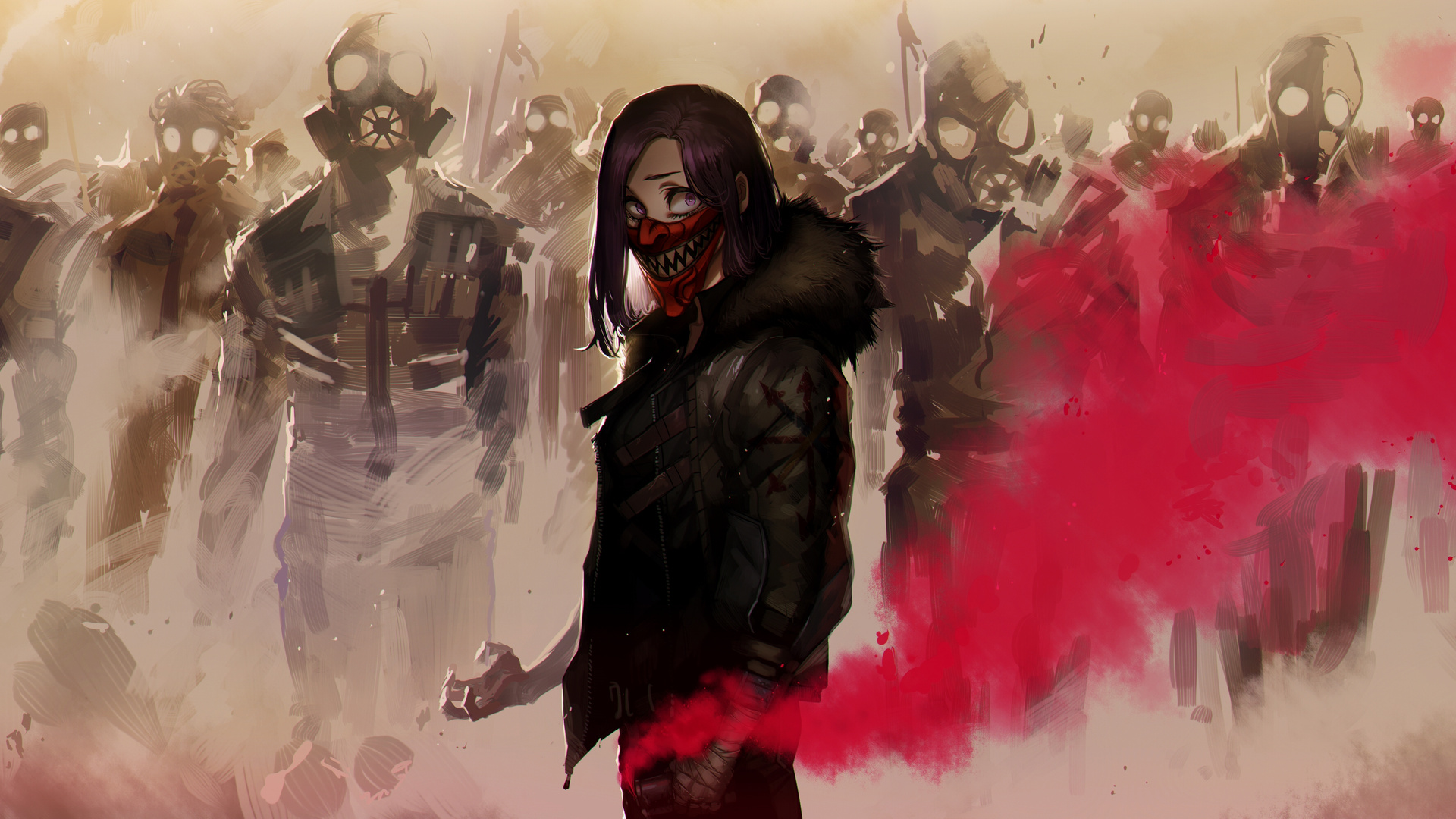 1920x1080 Gas Mask Riot 4k Laptop Full HD 1080P HD 4k Wallpapers