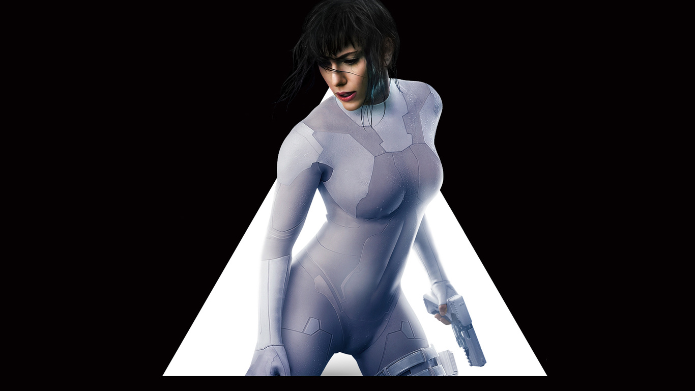 Ghost in the shell, city, movie, 1366x768 wallpaper