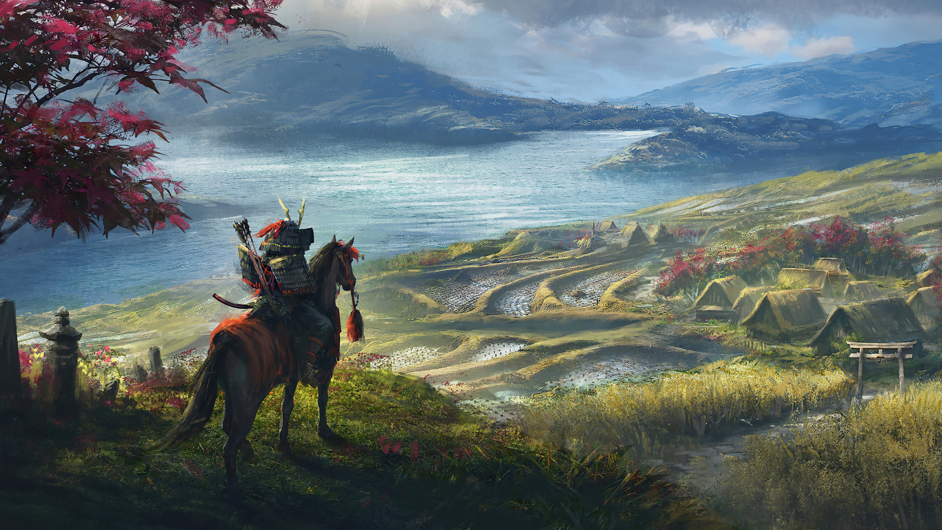 1366x768 Ghost Of Tsushima Samurai Village 4k 1366x768 Resolution HD 4k  Wallpapers, Images, Backgrounds, Photos and Pictures