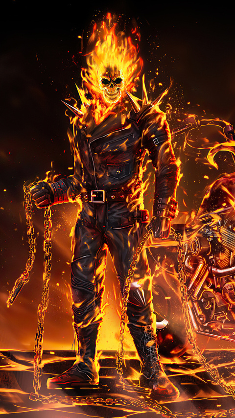480x854 Ghost Rider 2020 Art Android One HD 4k Wallpapers, Images,  Backgrounds, Photos and Pictures