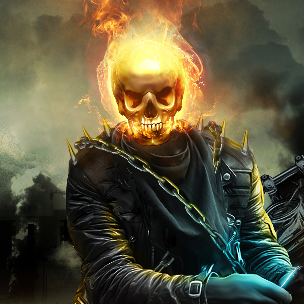 1024x1024 Ghost Rider 4k 2020 Artwork 1024x1024 Resolution HD 4k ...