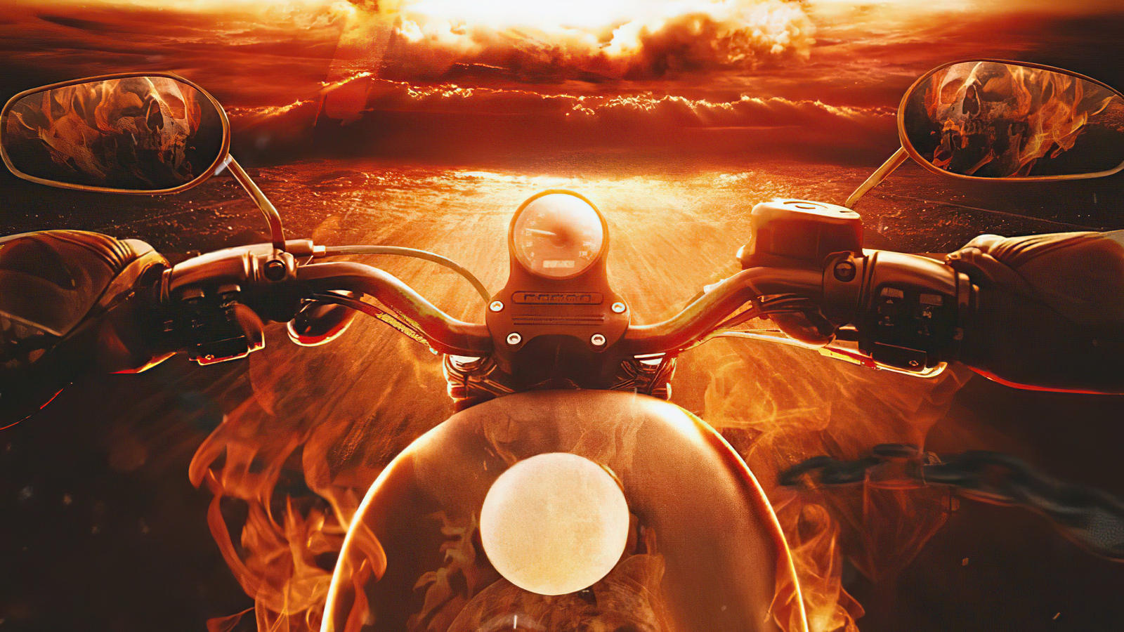 1600x900 Ghost Rider Bike 4k 1600x900 Resolution HD 4k Wallpapers, Images,  Backgrounds, Photos and Pictures