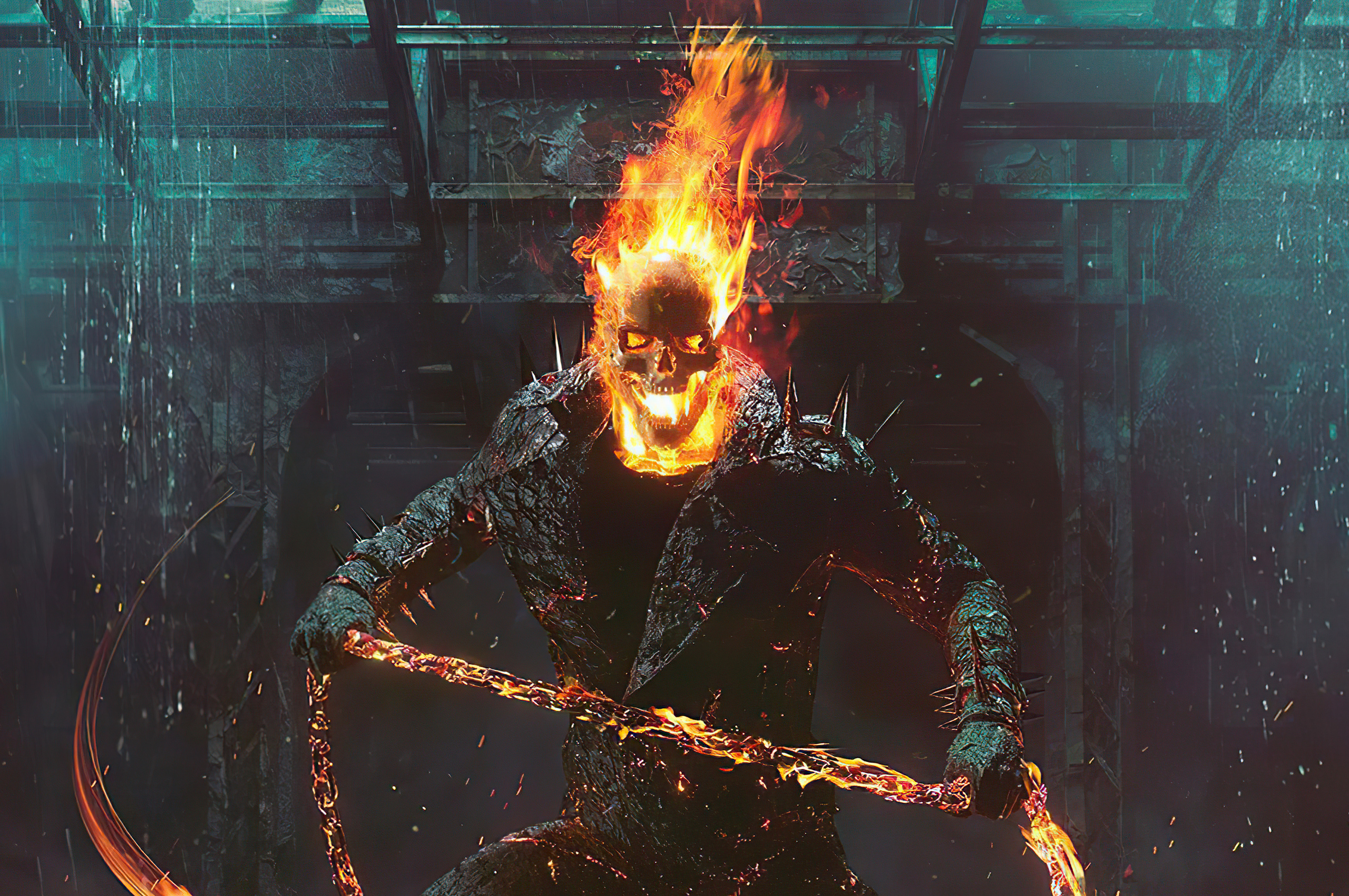 Ghost Rider Flame Mask 4k In 2560x1700 Resolution. ghost-rider-flame-mask-4...