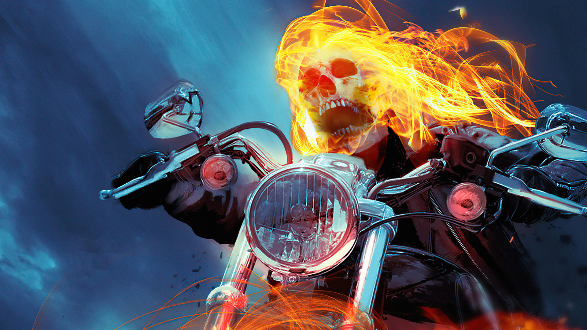 1920x1080 Ghost Rider Illustration Laptop Full HD 1080P ,HD 4k ...