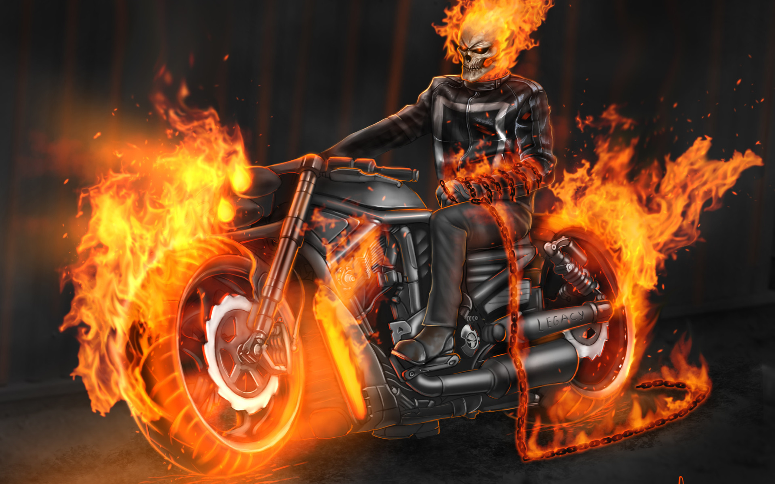 ghost rider wallpaper bike