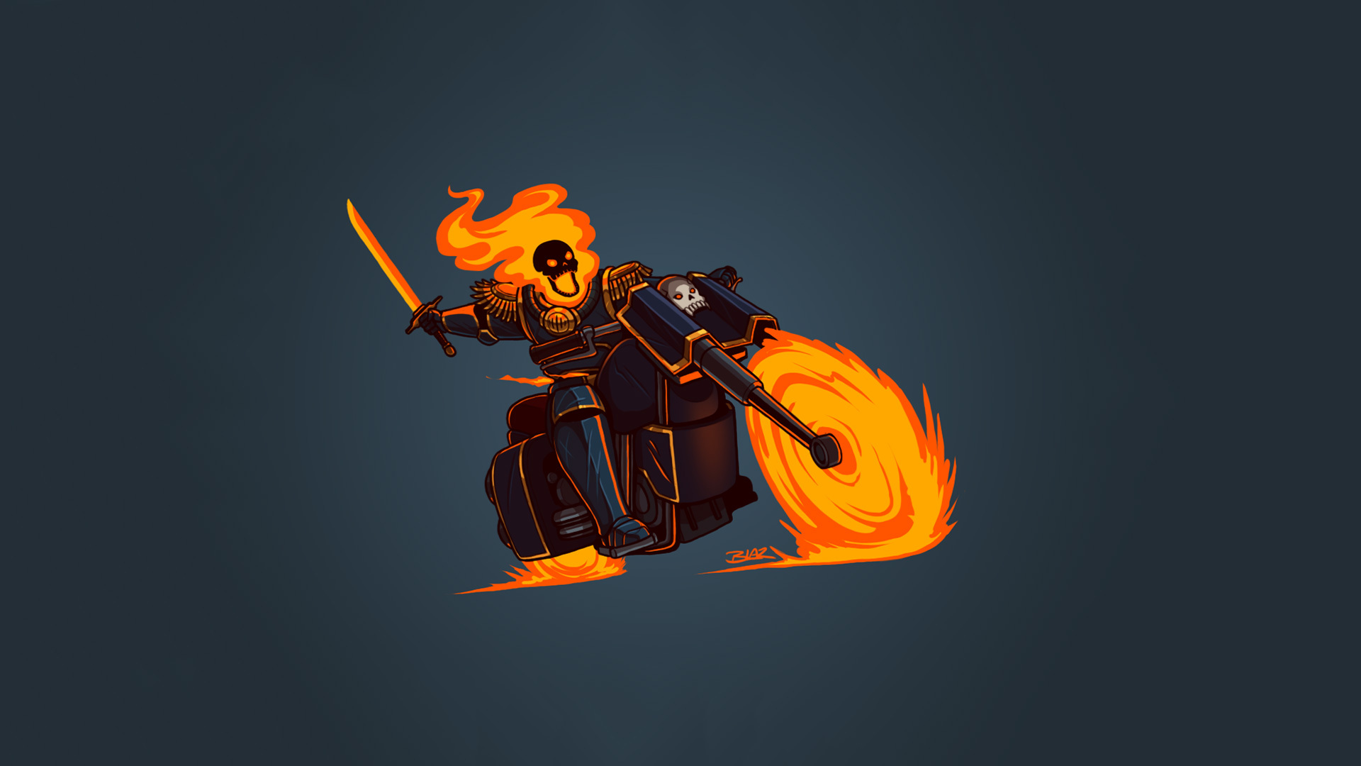 1920x1080 Ghost Rider Minimalism Hd Laptop Full HD 1080P HD 4k Wallpapers,  Images, Backgrounds, Photos and Pictures