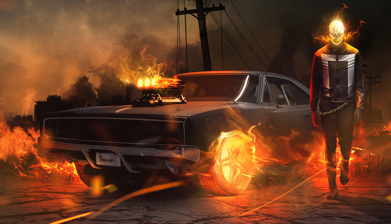 1336x768-ghost-rider-with-car-laptop-hd-hd-4k-wallpapers-images