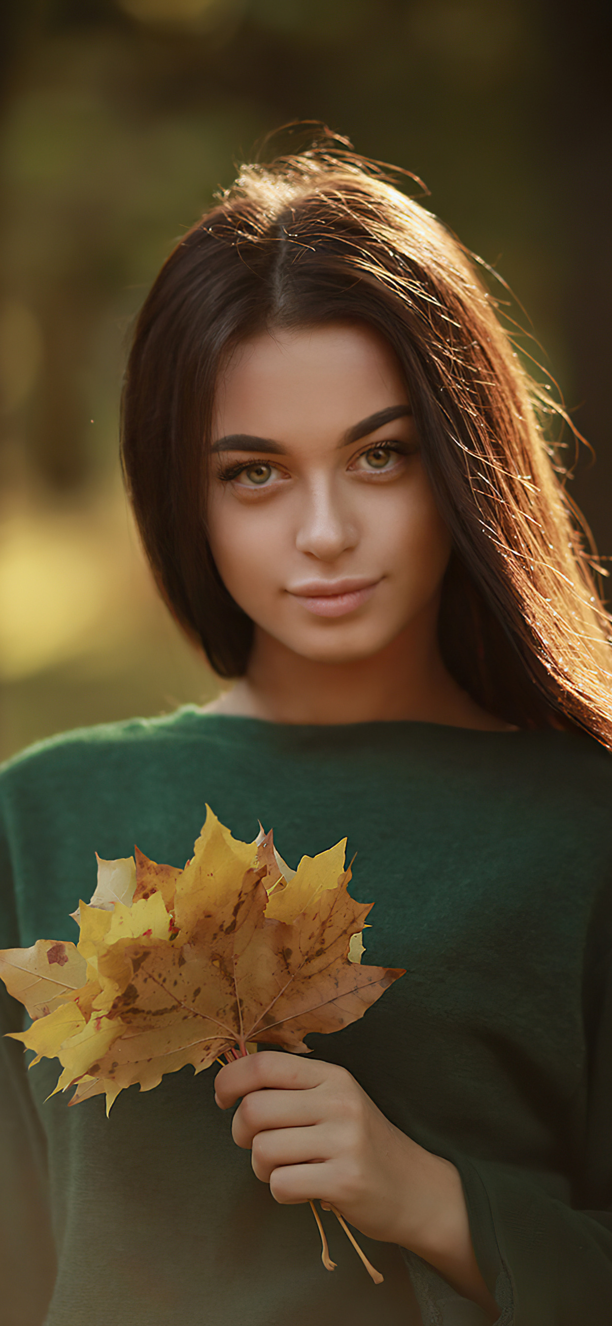 1242x2688 Girl Sweater Autumn Flowers 4k Iphone XS MAX HD 4k Wallpapers ...