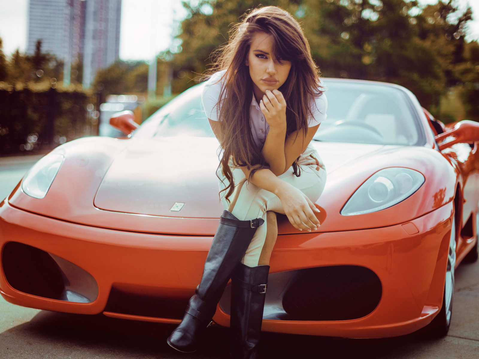 1600x1200 Girl With Ferrari Wallpaper,1600x1200 Resolution HD 4k ...