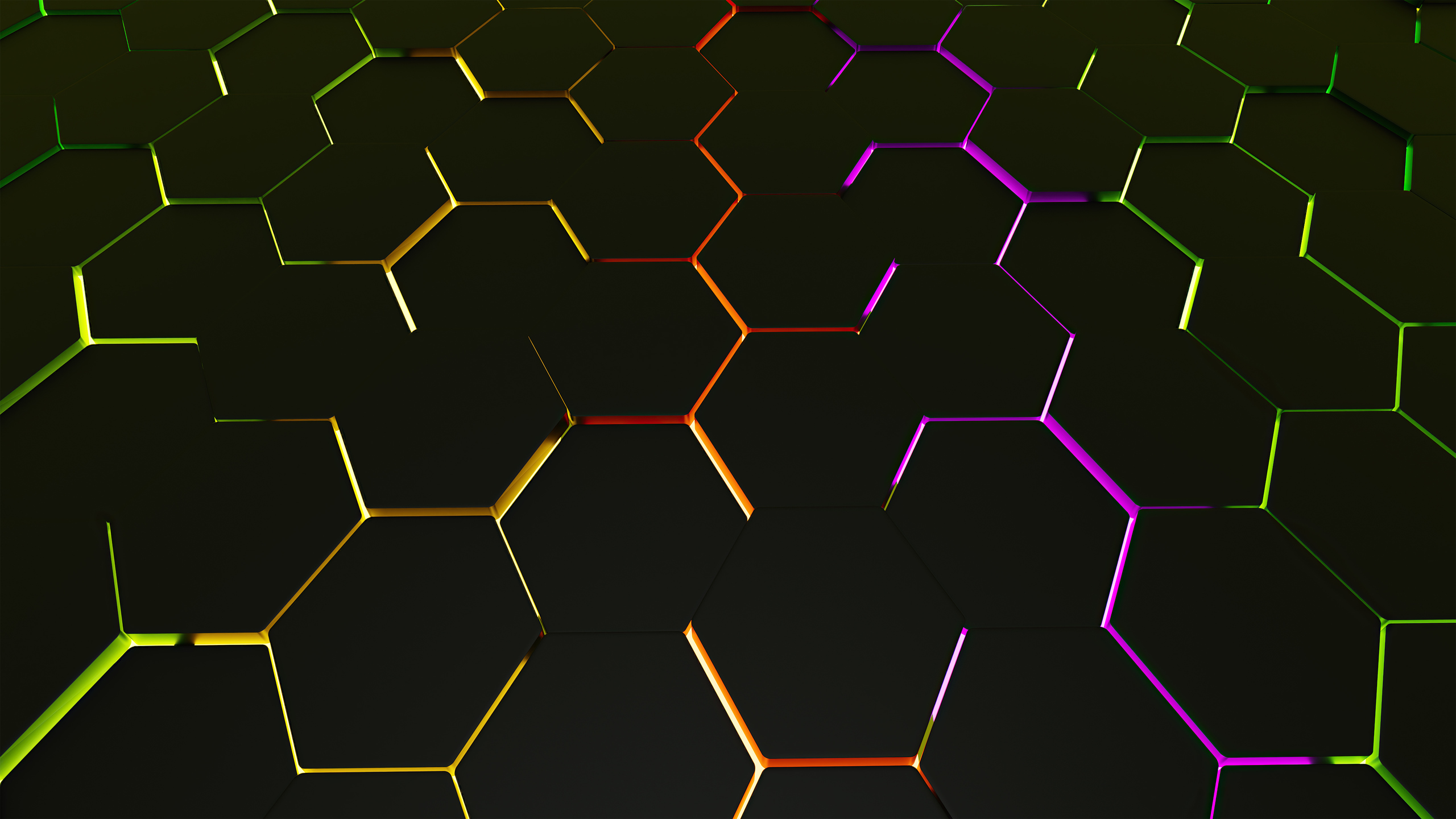2560x1440 Glowing Hexagon 5k 1440P Resolution HD 4k Wallpapers, Images,  Backgrounds, Photos and Pictures