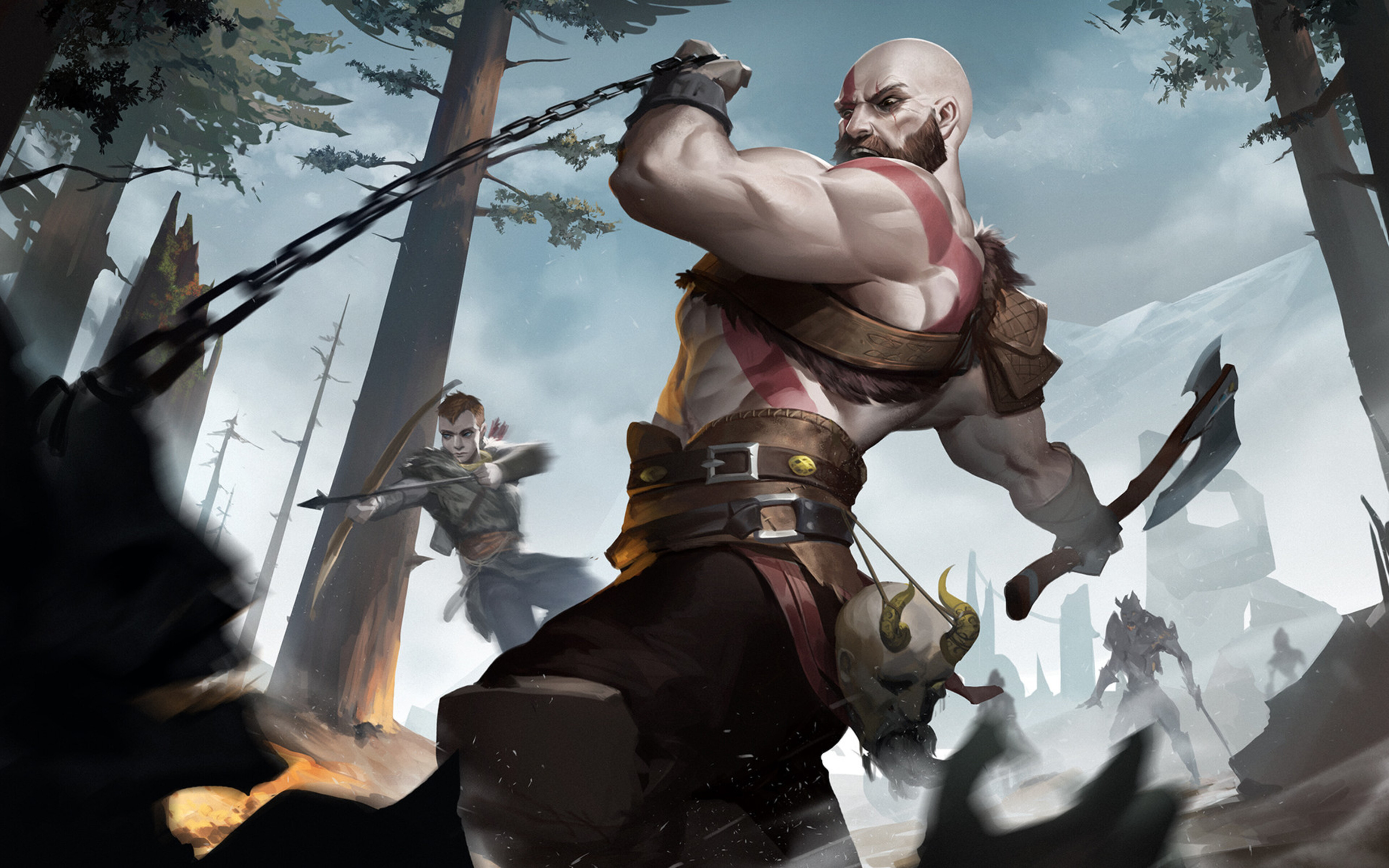 Kratos fortnite. Кратос Бог войны 4.