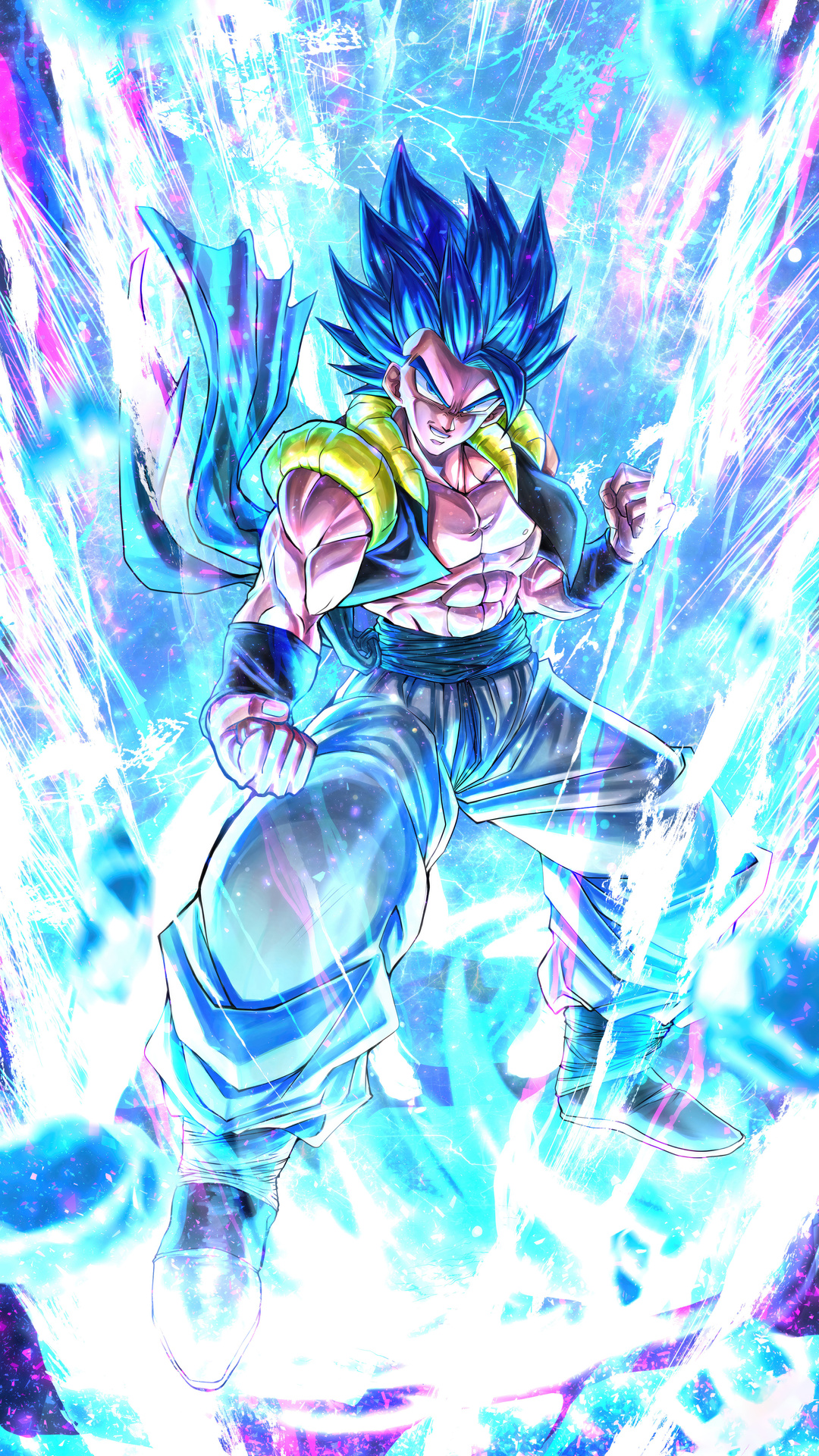 Just a simple Gogeta Blue Wallpaper I made for AMOLED screens :  r/DragonballLegends