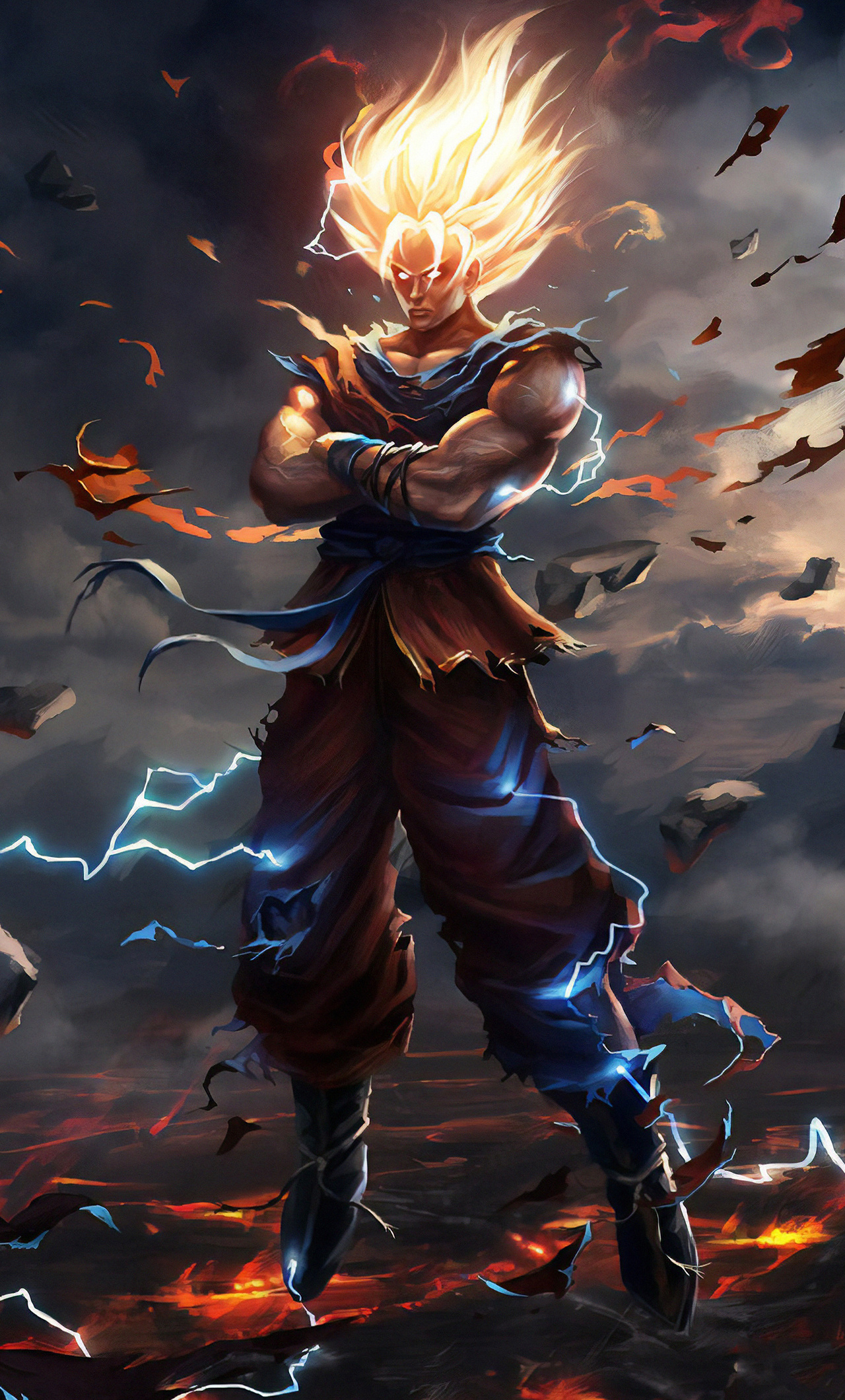 1280x2120 Goku Art iPhone 6+ HD 4k Wallpapers, Images, Backgrounds ...