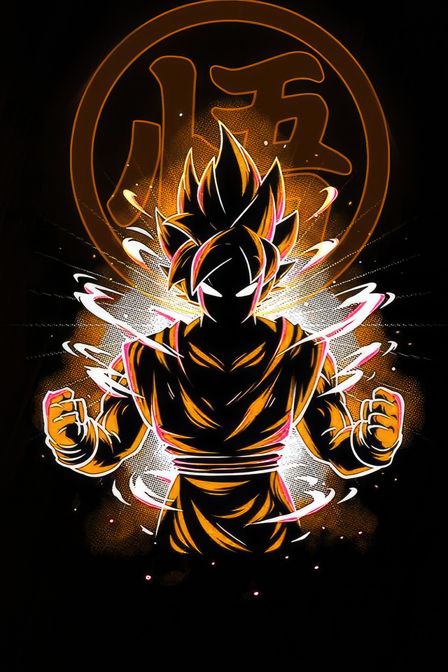 640x960 Goku Serene Strength iPhone 4, iPhone 4S ,HD 4k Wallpapers ...