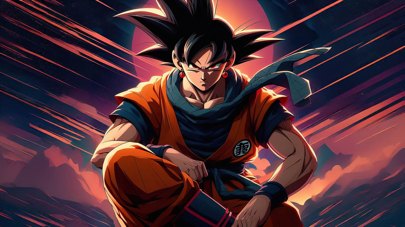 1366x768 Goku Sitting Cross Legged Laptop HD ,HD 4k Wallpapers,Images ...