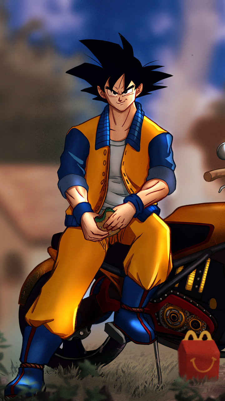 720x1280 Goku Sitting On Bike Moto G,X Xperia Z1,Z3 Compact,Galaxy S3,Note  II,Nexus HD 4k Wallpapers, Images, Backgrounds, Photos and Pictures