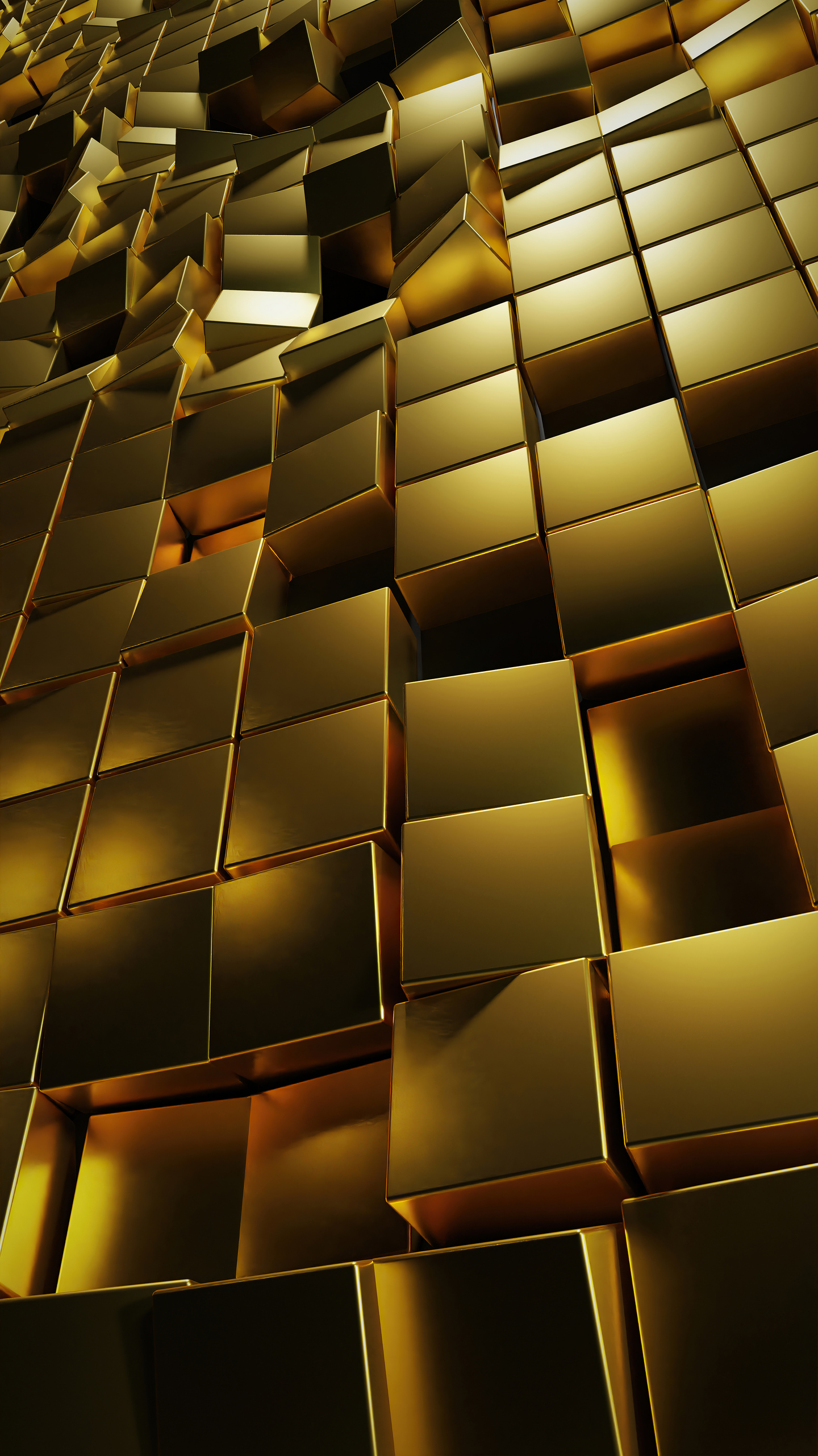1440x2560 Gold 3d Cubes 4k Samsung Galaxy S6,S7 ,Google Pixel XL ,Nexus  6,6P ,LG G5 HD 4k Wallpapers, Images, Backgrounds, Photos and Pictures