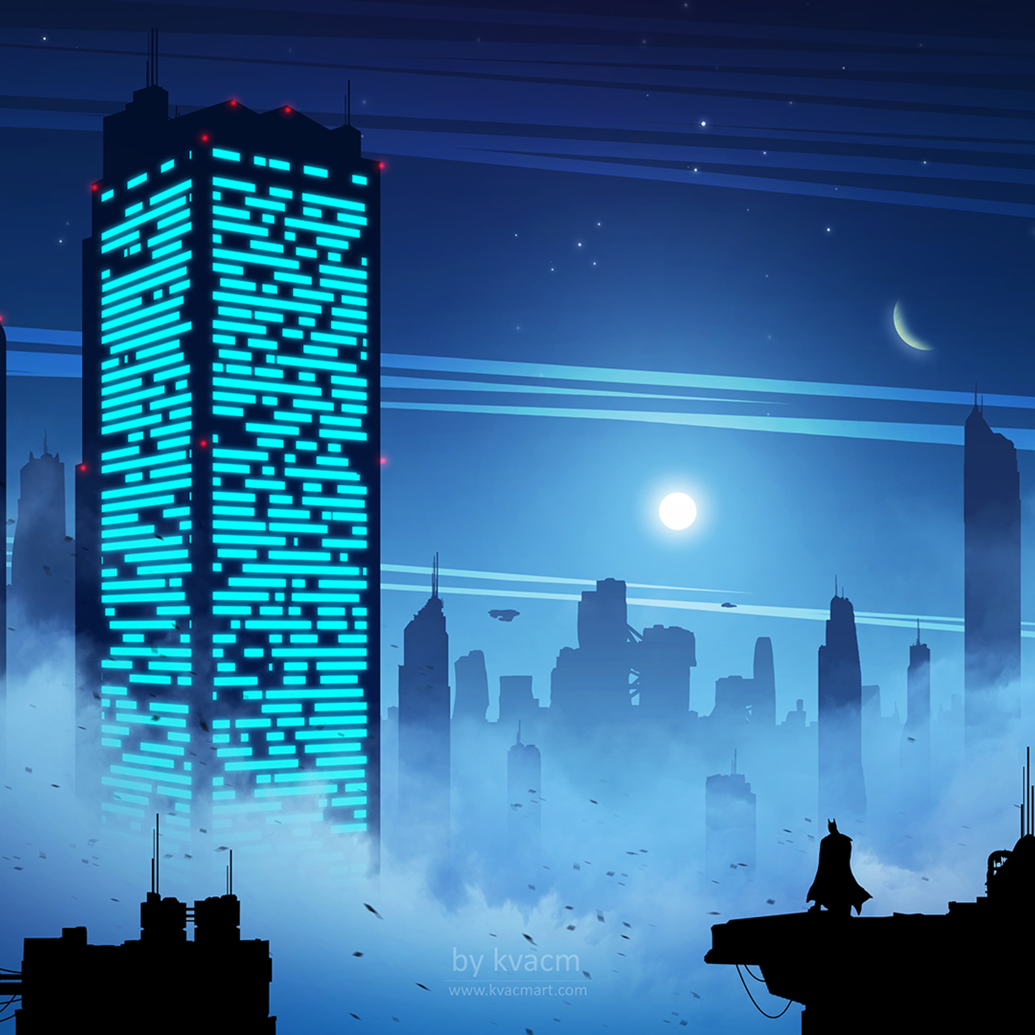 Gotham's Greatest Family Towers Over The City 2048x2048 Gotham Towers Ipad Air ,HD 4k Wallpapers,Images,Backgrounds