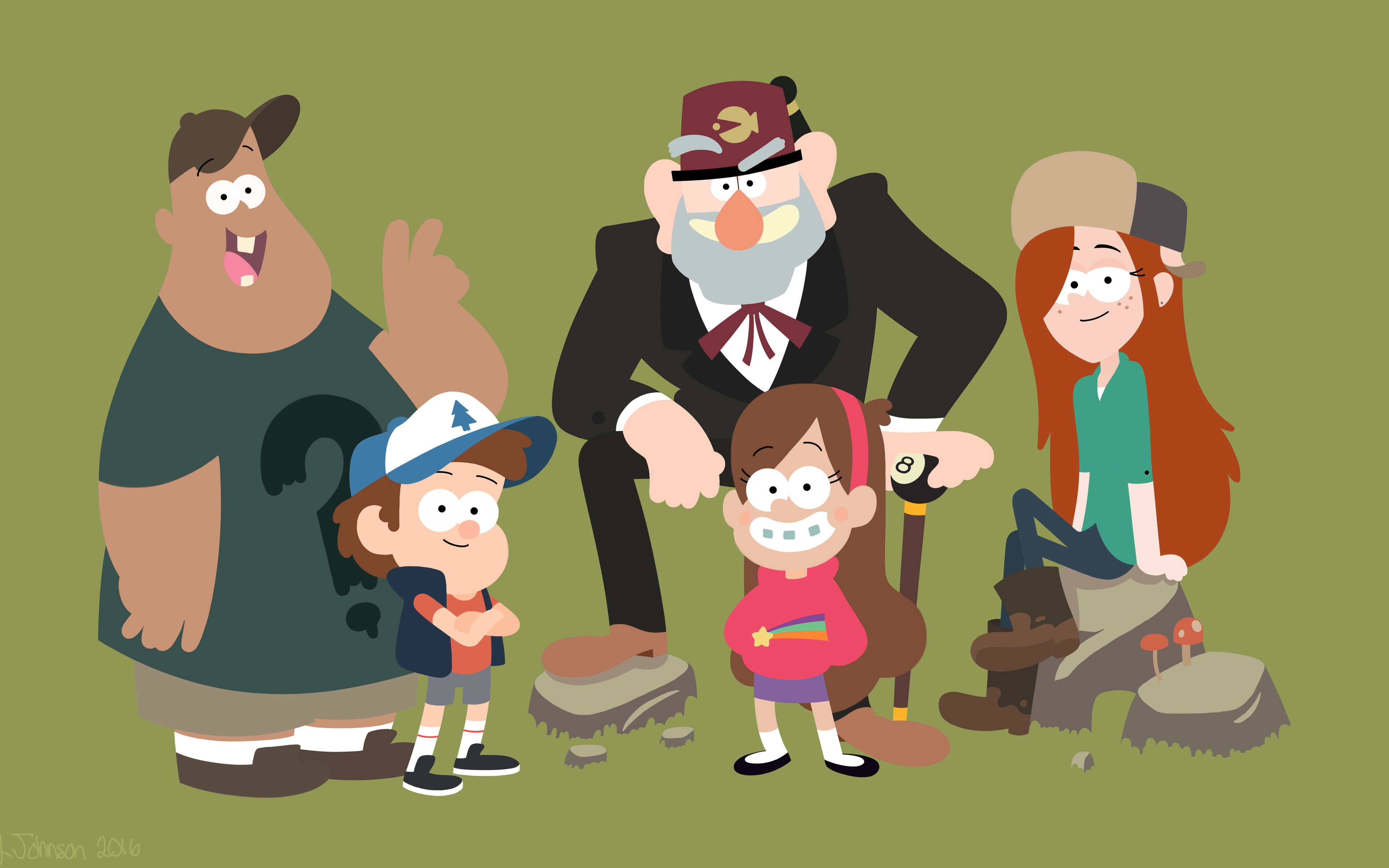 3840x2400 Gravity Falls Minimalism 8k 4K ,HD 4k Wallpapers,Images ...