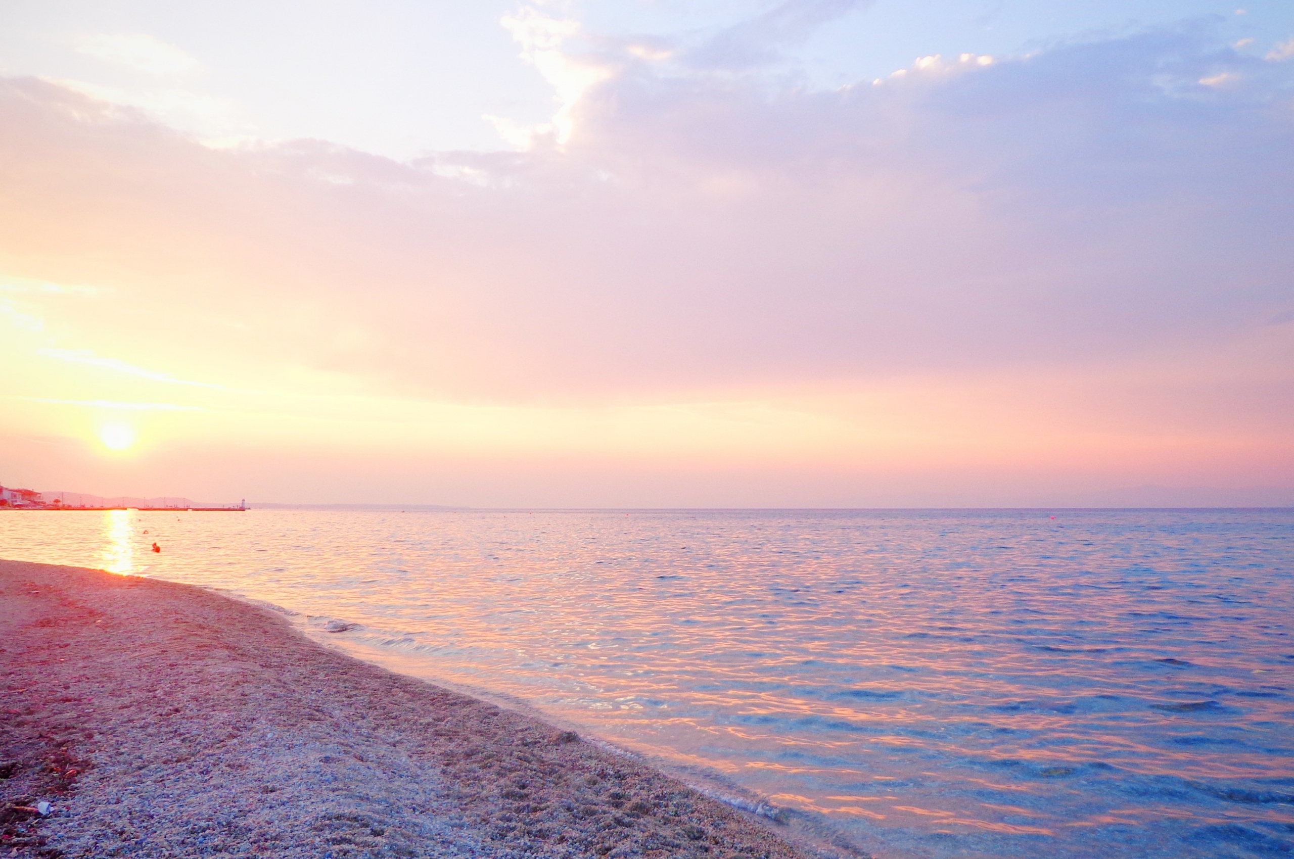 2560x1700 Greece Sea Beach Sunset Chromebook Pixel HD 4k ...
