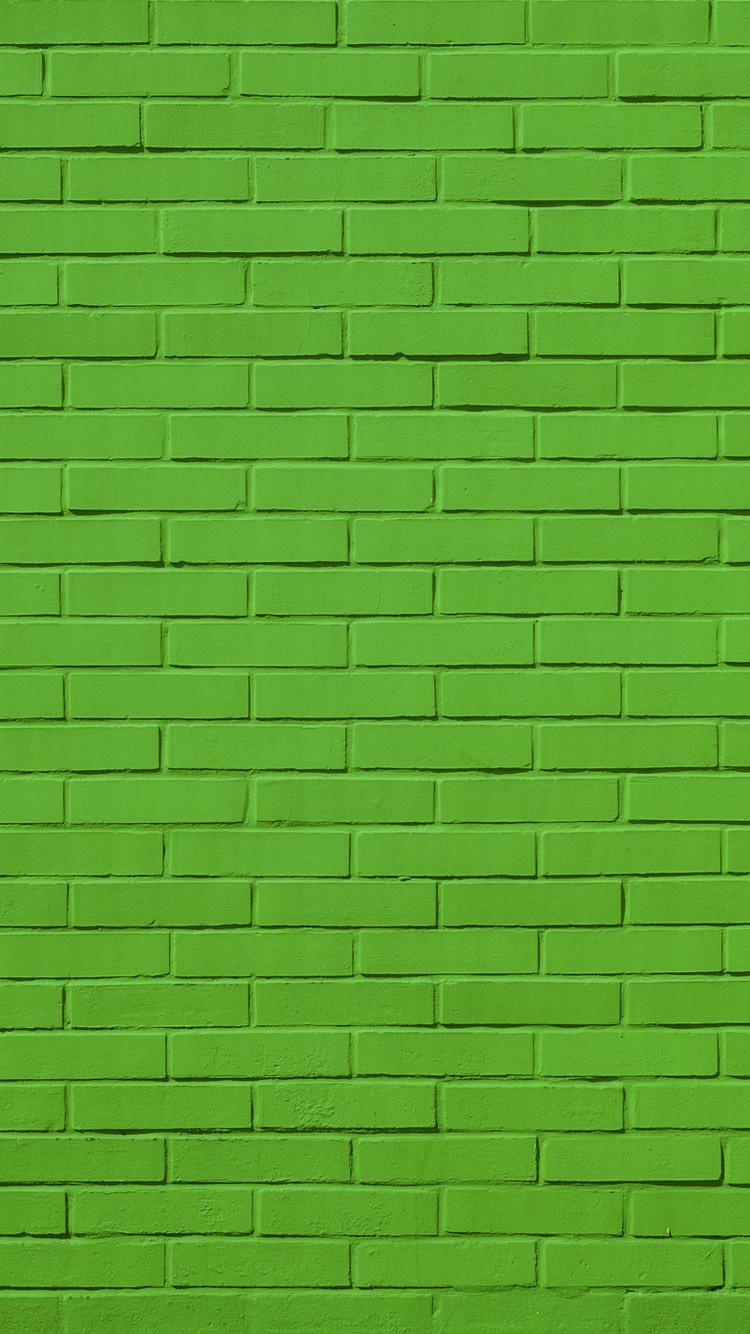 750x1334 Green Bricks Wall iPhone 6, iPhone 6S, iPhone 7 HD 4k