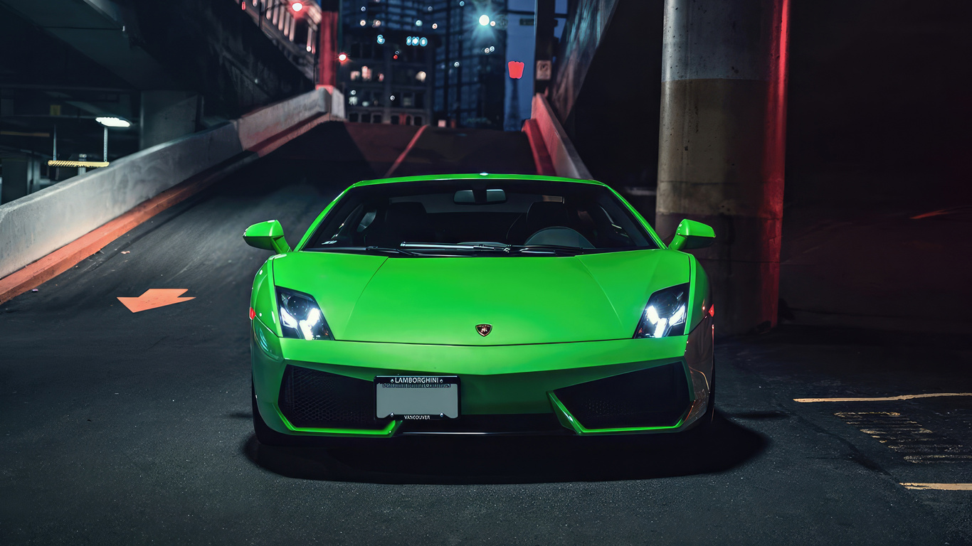 1366x768 Green Lamborghini Huracan 2023 Laptop HD ,HD 4k Wallpapers ...