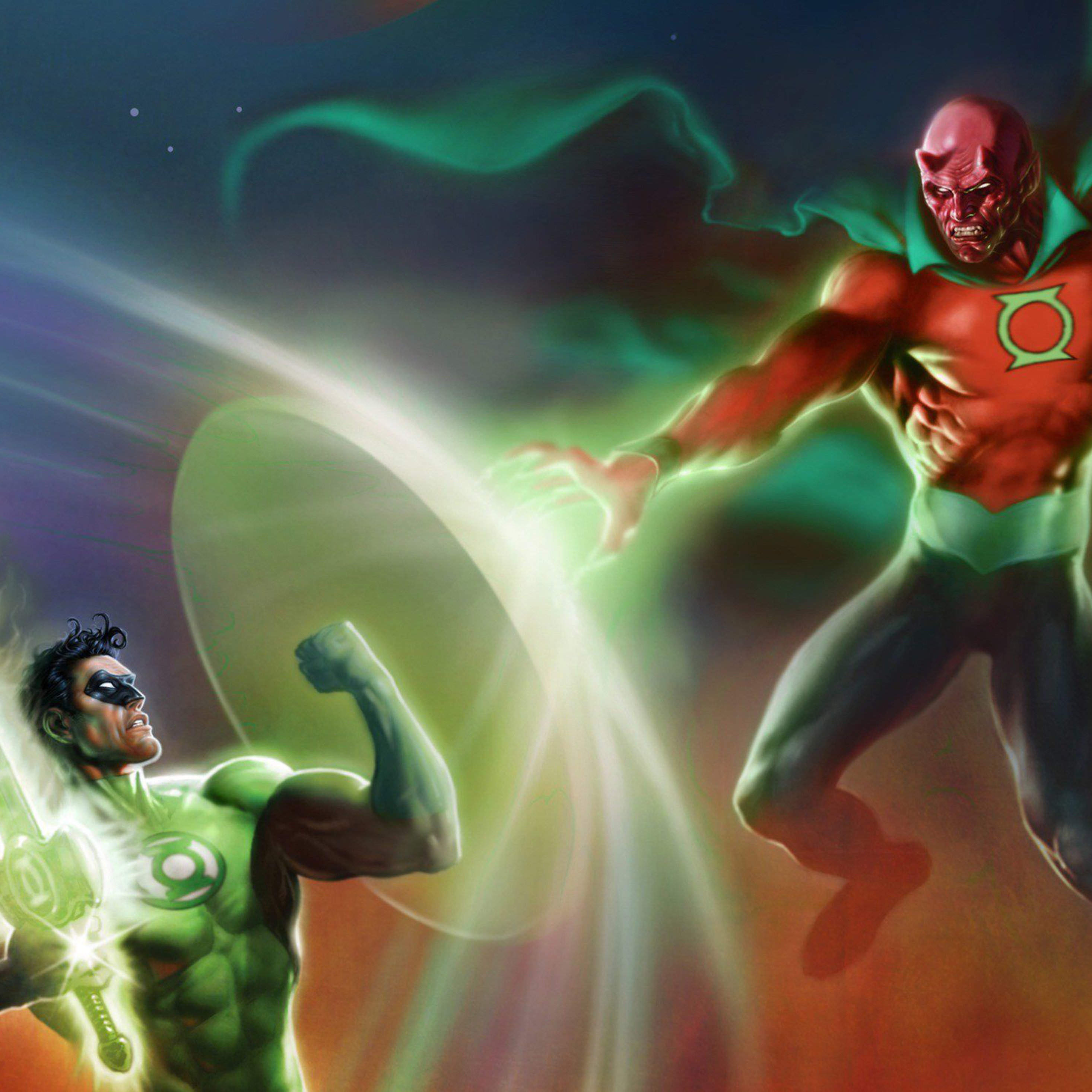 Green Lantern Vs Villain In 2932x2932 Resolution. green-lantern-vs-villai.....