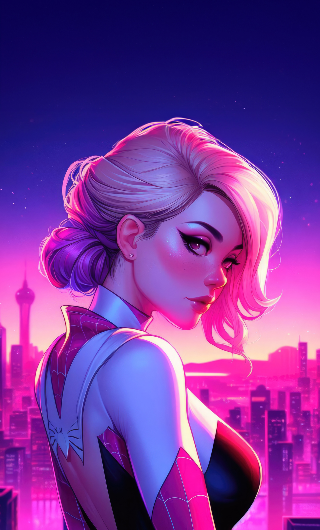 1280x2120 Gwen Stacy Among The Skyscrapers iPhone 6+ ,HD 4k Wallpapers ...