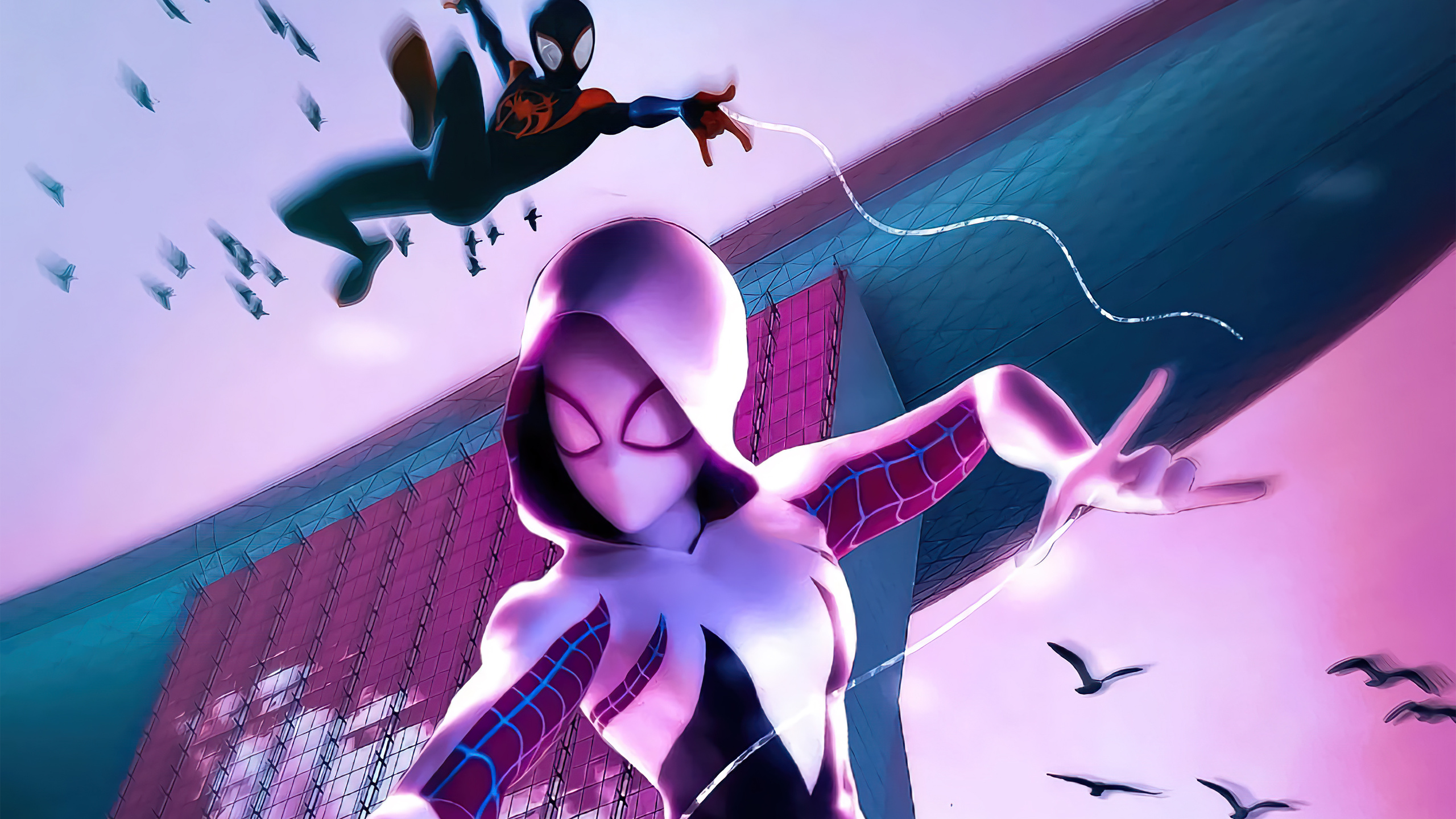2560x1440 Gwen Stacy And Spiderman 1440P Resolution ,HD 4k Wallpapers,Images,Backgrounds,Photos