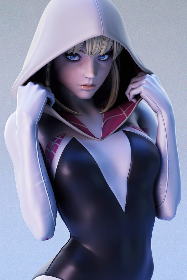 640x960 Gwen Stacy Hood In 5k iPhone 4, iPhone 4S ,HD 4k Wallpapers ...