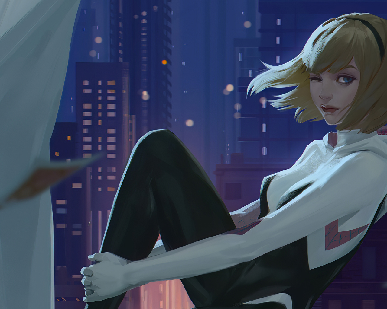 1280x1024 Gwen Stacy Sitting At Widow Wallpaper,1280x1024 Resolution HD ...